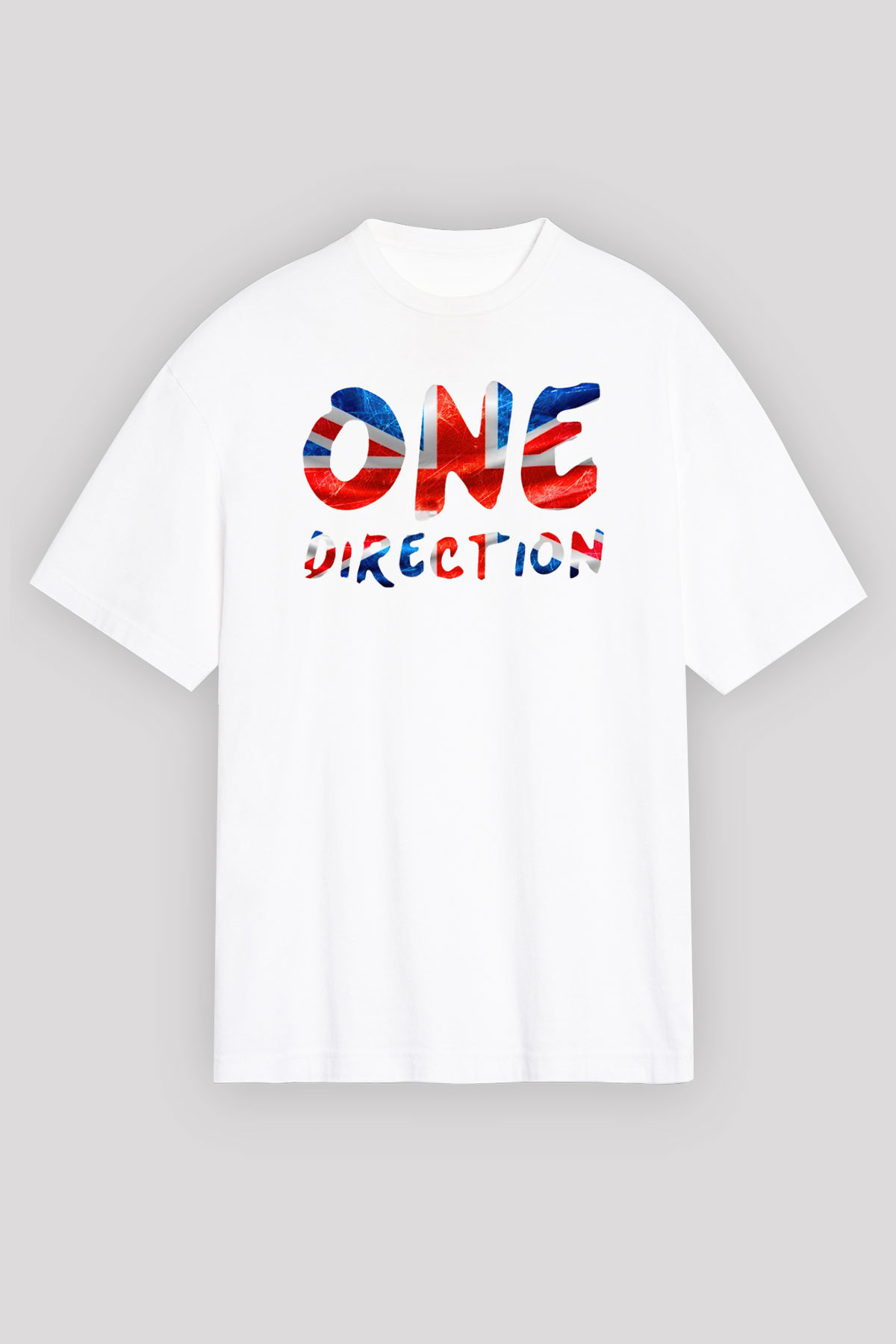 One Direction Beyaz Unisex Oversize Tişört T-Shirt