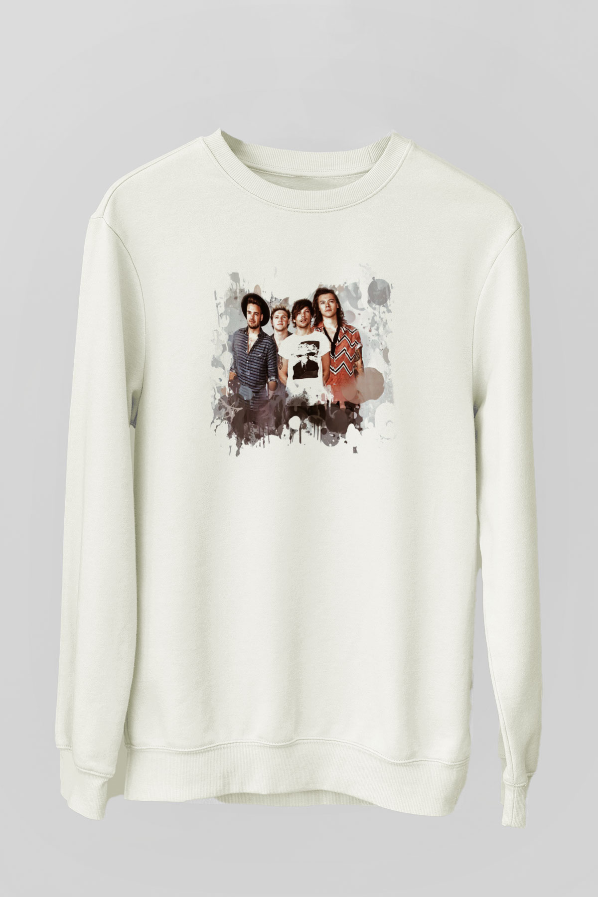 One Direction Beyaz Unisex Sweatshirt