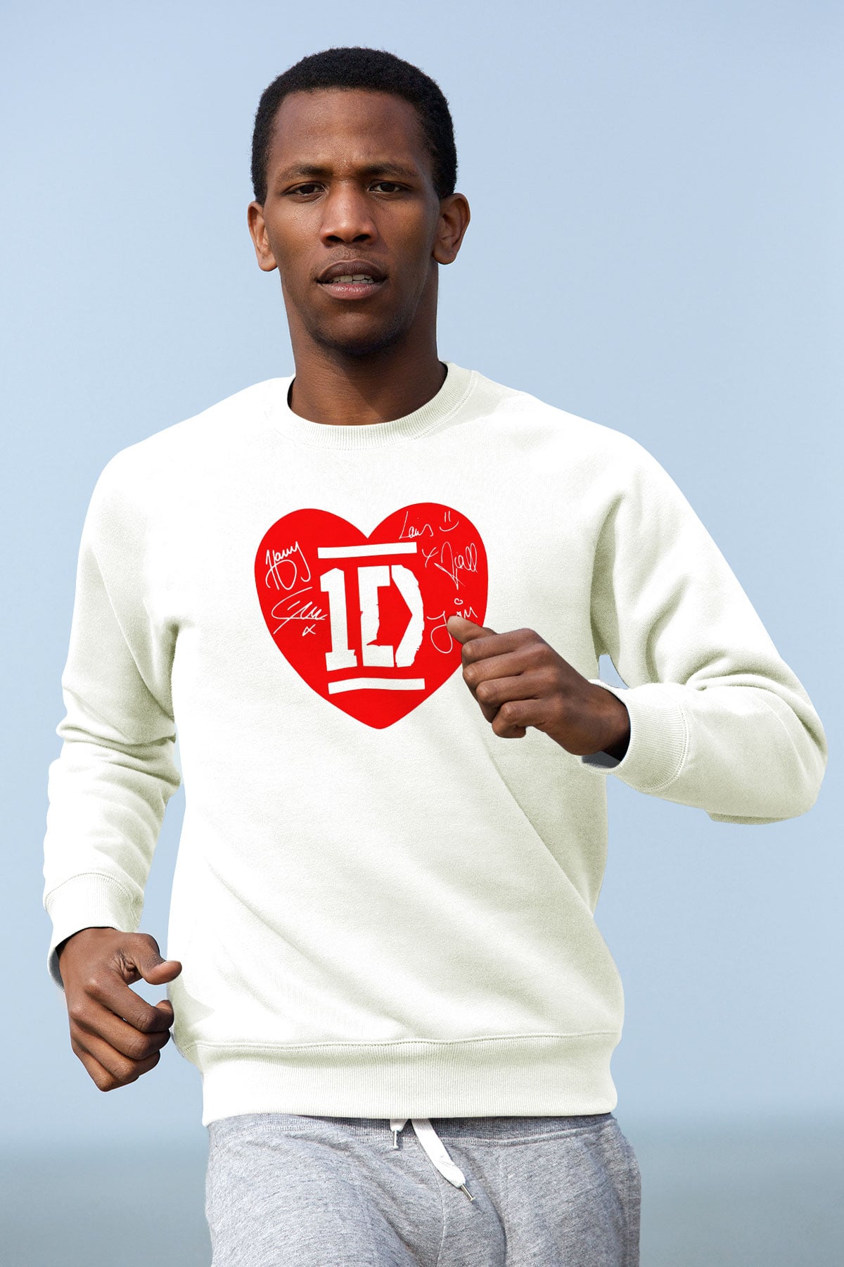 One Direction Beyaz Unisex Sweatshirt