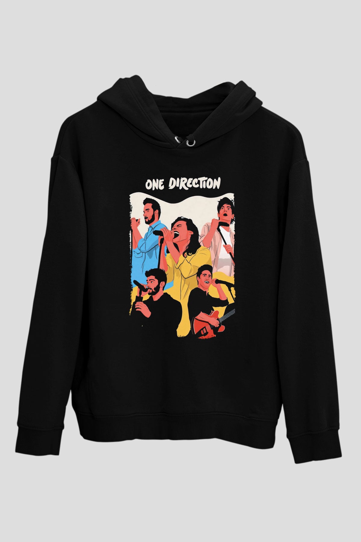 One Direction Siyah Unisex Kapüşonlu Sweatshirt