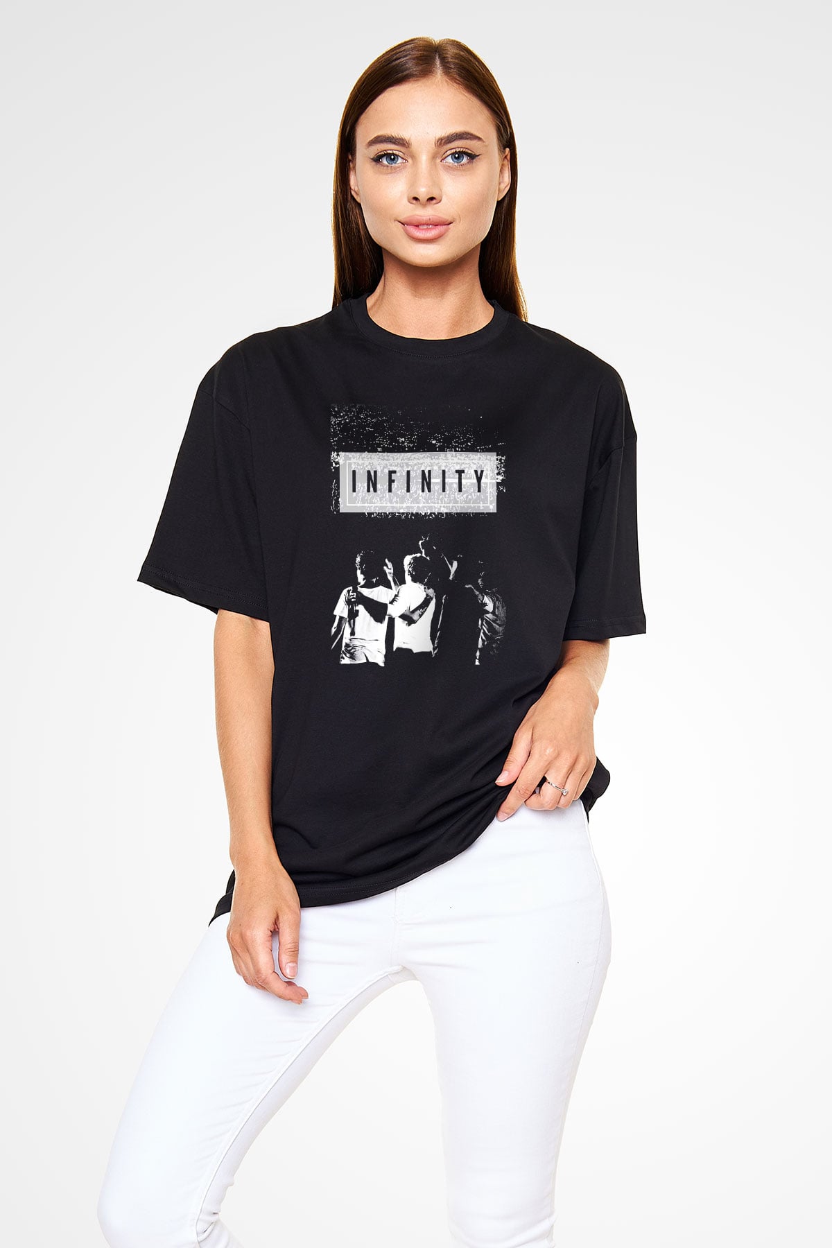 One Direction Siyah Unisex Oversize Tişört T-Shirt