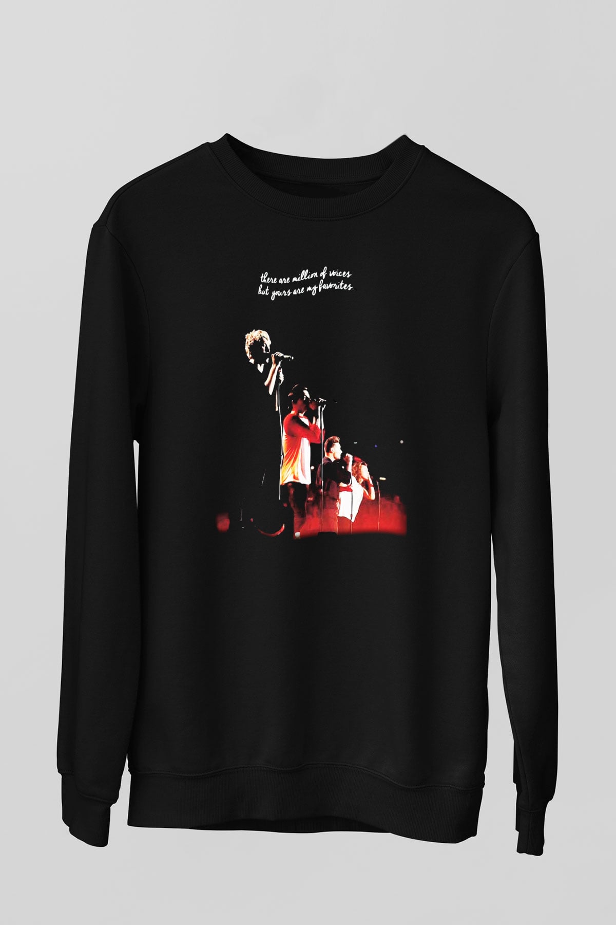 One Direction Siyah Unisex Sweatshirt
