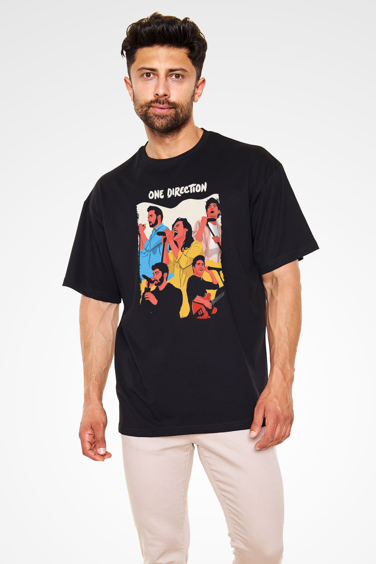 One Direction Siyah Unisex Tişört T-Shirt - TişörtFabrikası