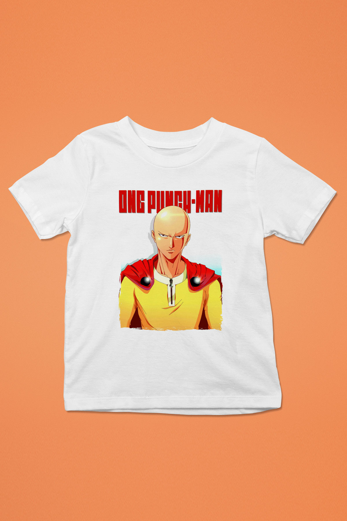 One Punch Man Beyaz Unisex Çocuk Tişört