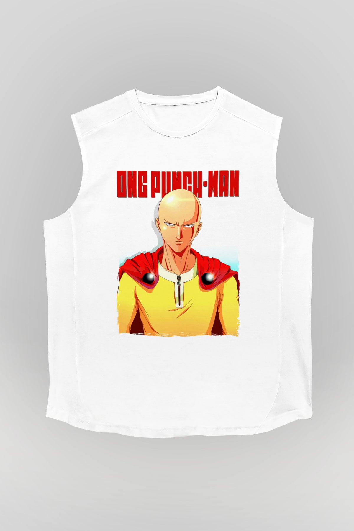 One Punch Man Beyaz Unisex Kolsuz Tişört