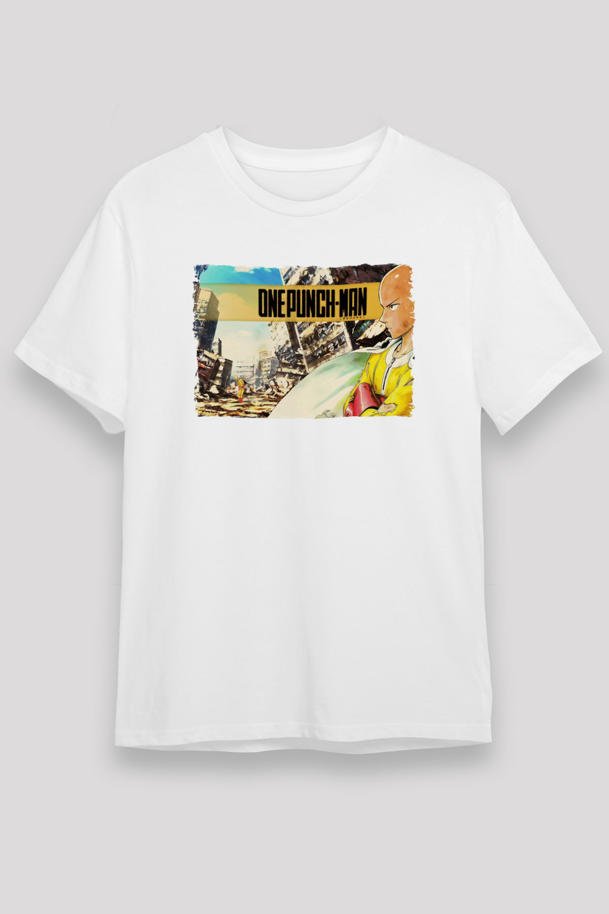 One Punch Man Beyaz Unisex Tişört T-Shirt