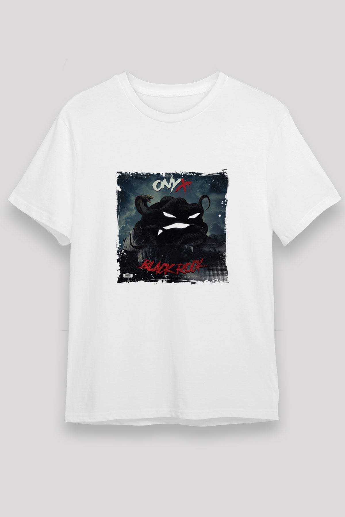 Onyx Baskılı Unisex Beyaz Tişört