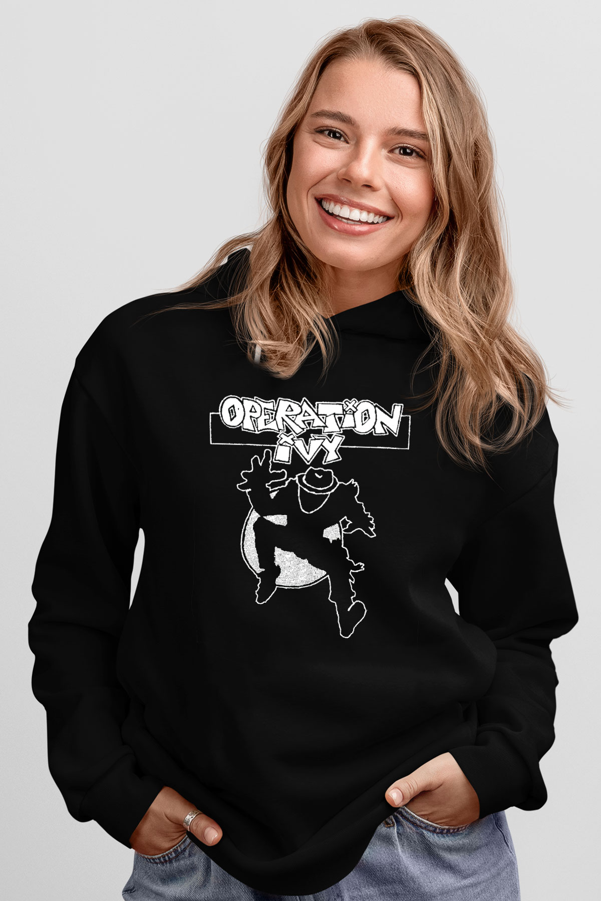 Operation Ivy Siyah Unisex Hoodie