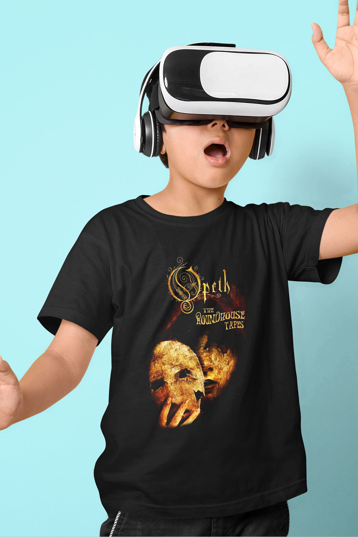 Opeth Baskılı Siyah Unisex Çocuk Tişört