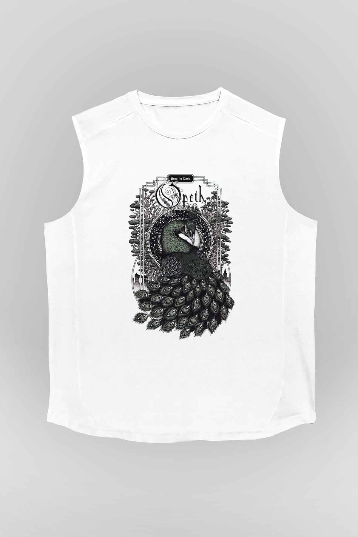 Opeth Beyaz Unisex Kolsuz Tişört