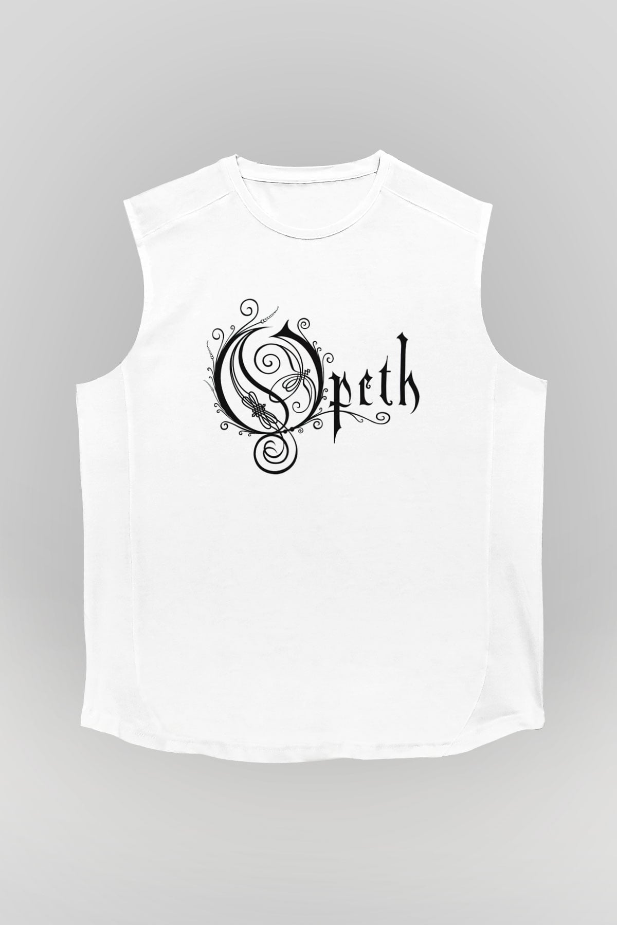 Opeth Beyaz Unisex Kolsuz Tişört
