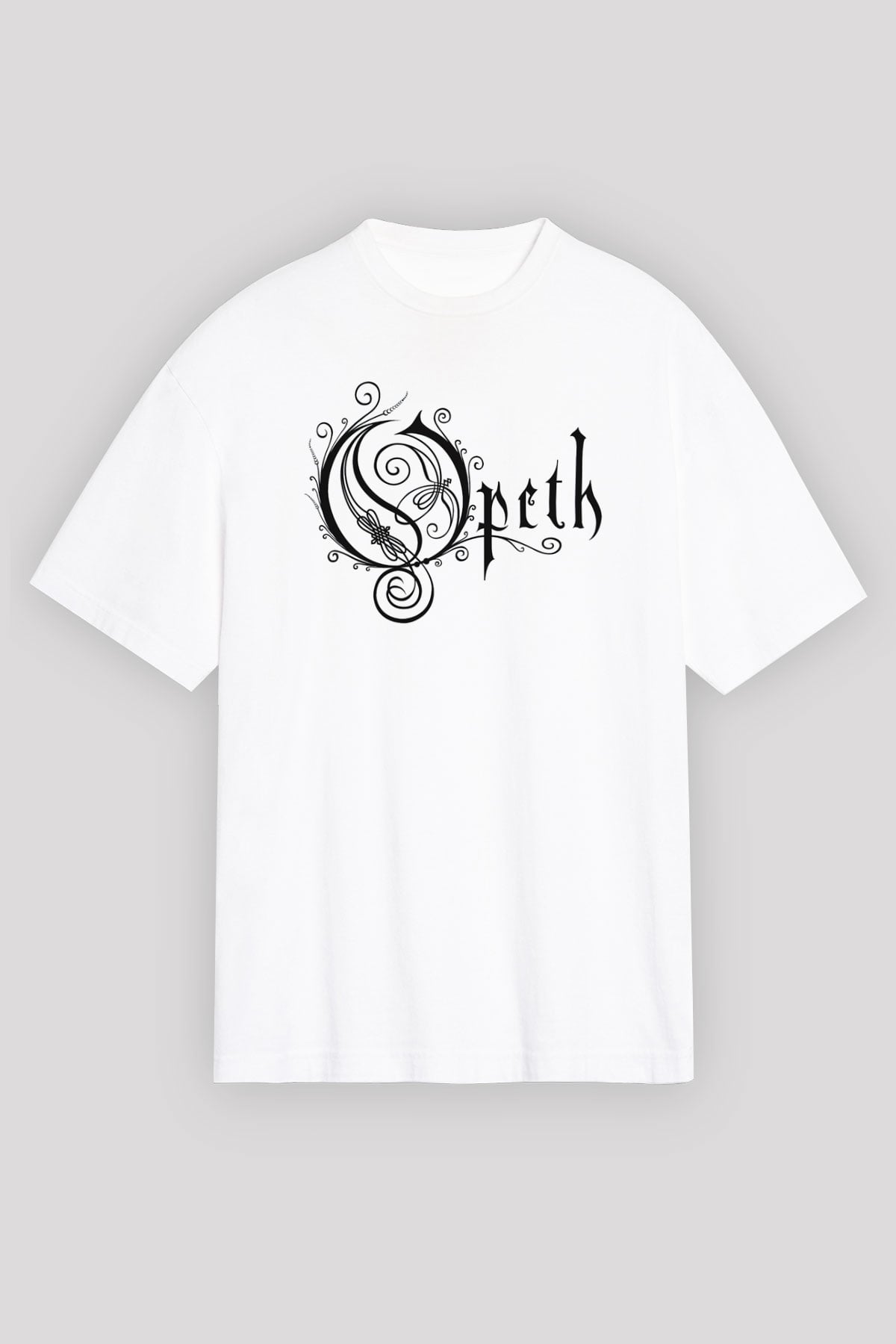 Opeth Beyaz Unisex Oversize Tişört T-Shirt