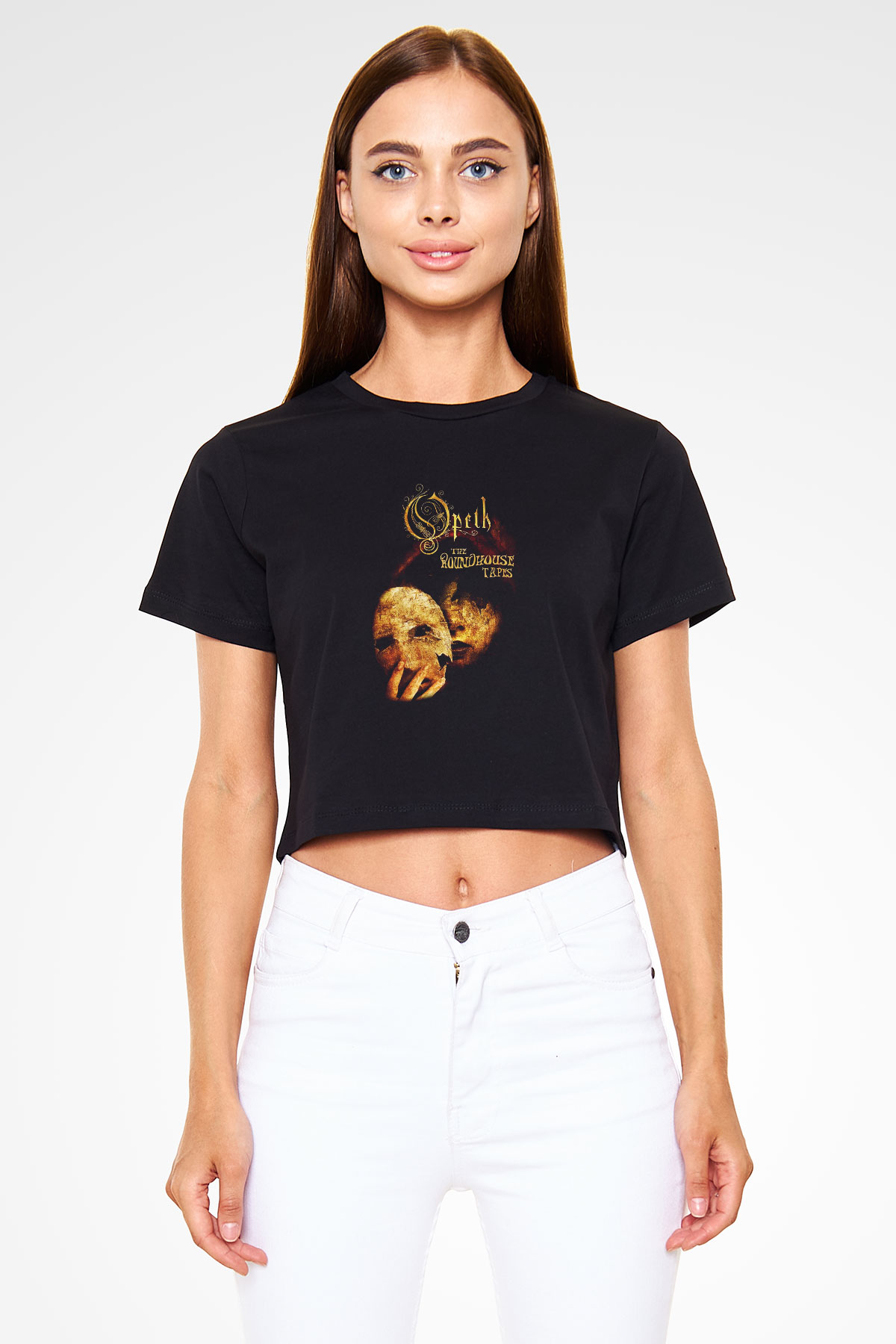 Opeth Siyah Crop Top Tişört