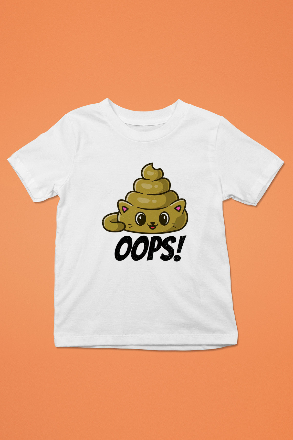 Opppsss Temalı Baskılı Unisex Beyaz  Çocuk Tişört