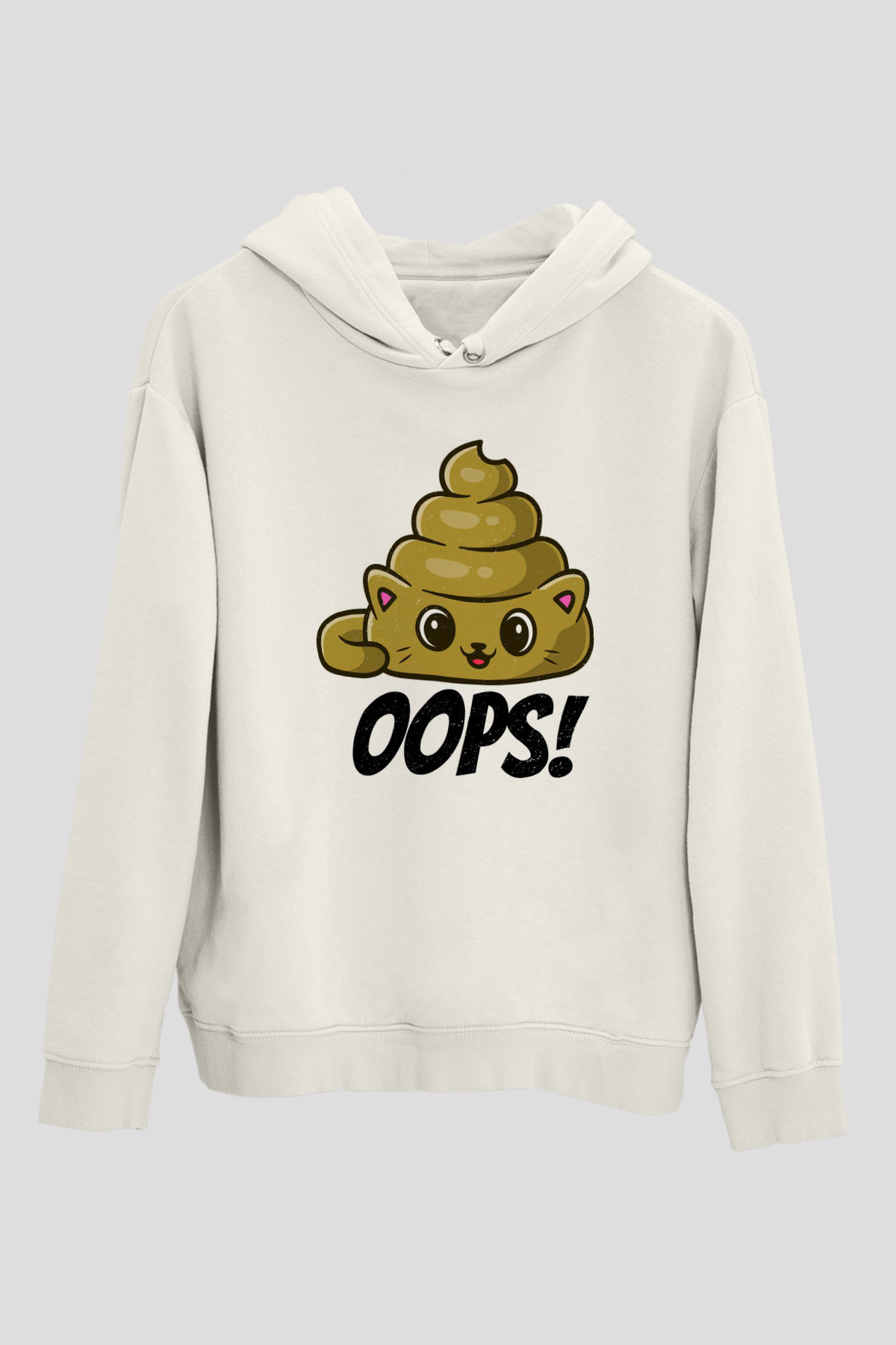Opppsss TemalıBeyaz Tshirt Unisex Hoodie