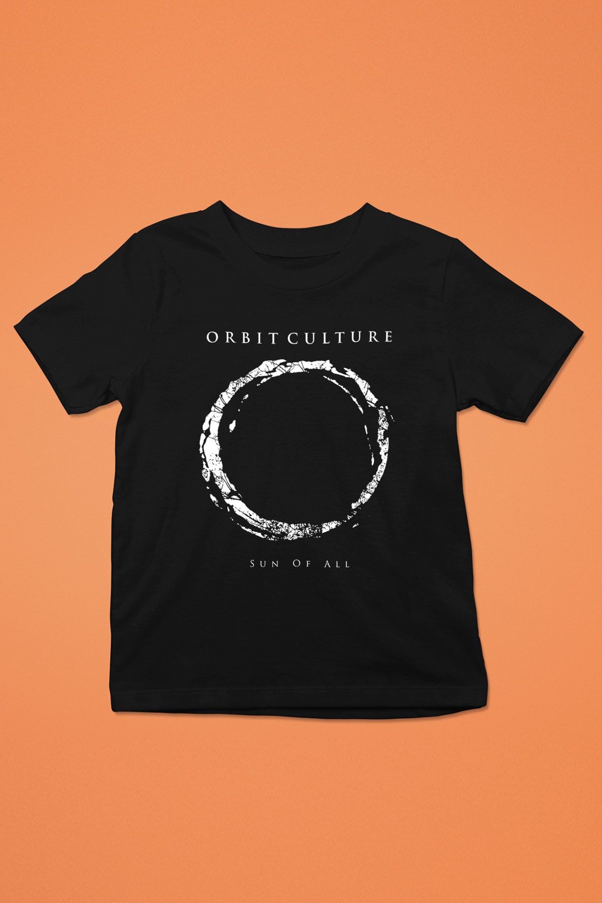 Orbit Culture Baskılı Unisex Siyah Çocuk Tişört - Tshirt
