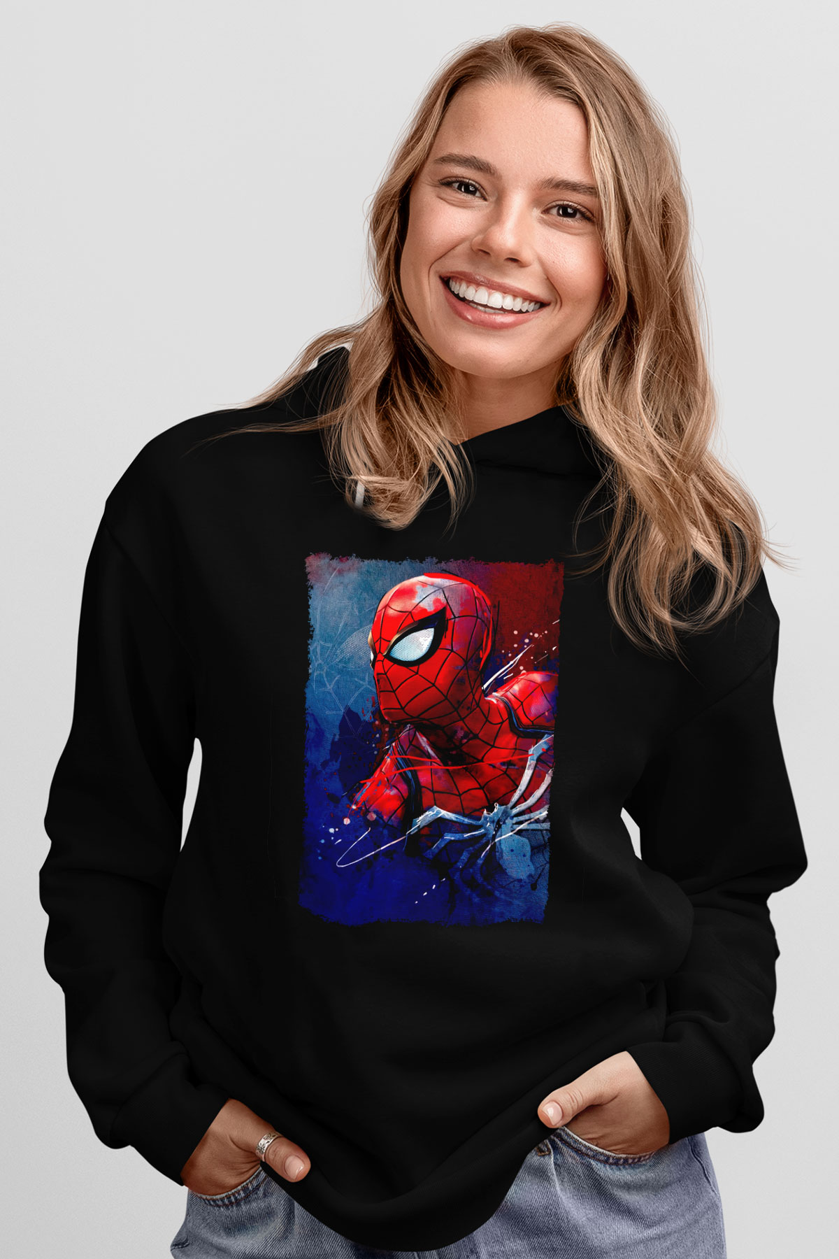 ÖrümcekSiyah  Unisex Hoodie