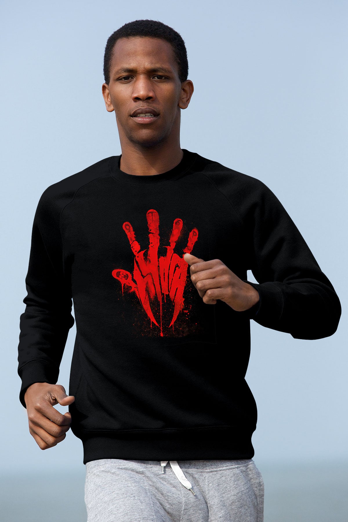 Otep Baskılı Unisex Siyah Sweatshirt