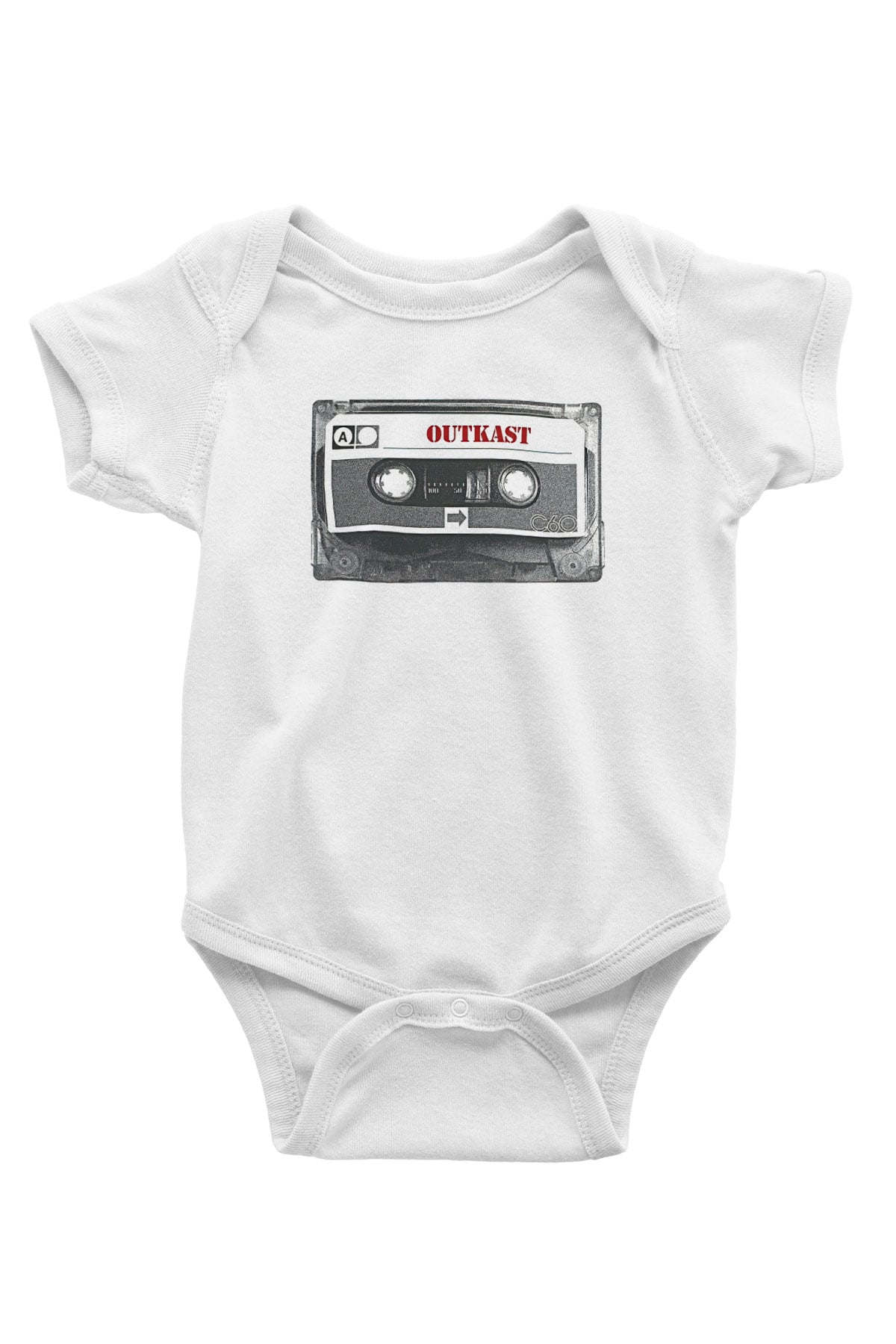OutKast Baskılı Beyaz Unisex Bebek Body - Zıbın