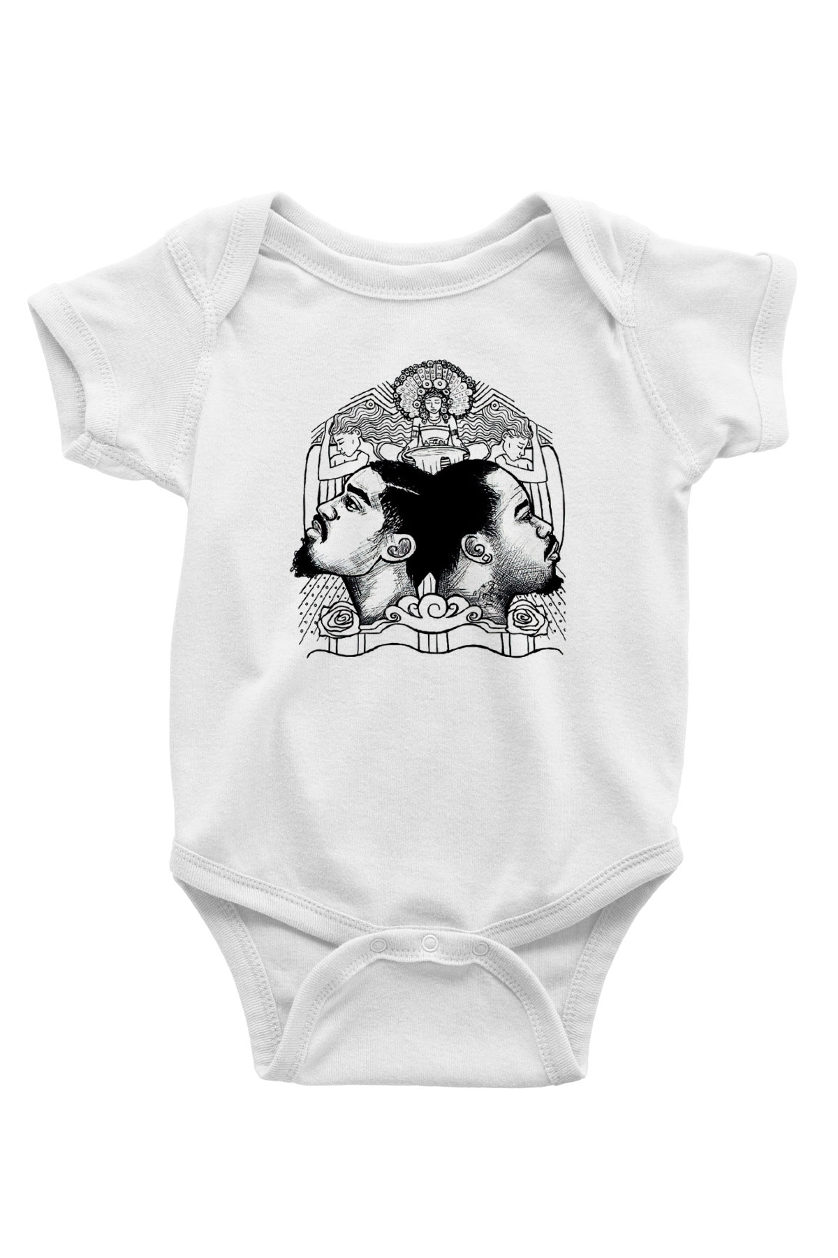 OutKast Baskılı Beyaz Unisex Bebek Body - Zıbın
