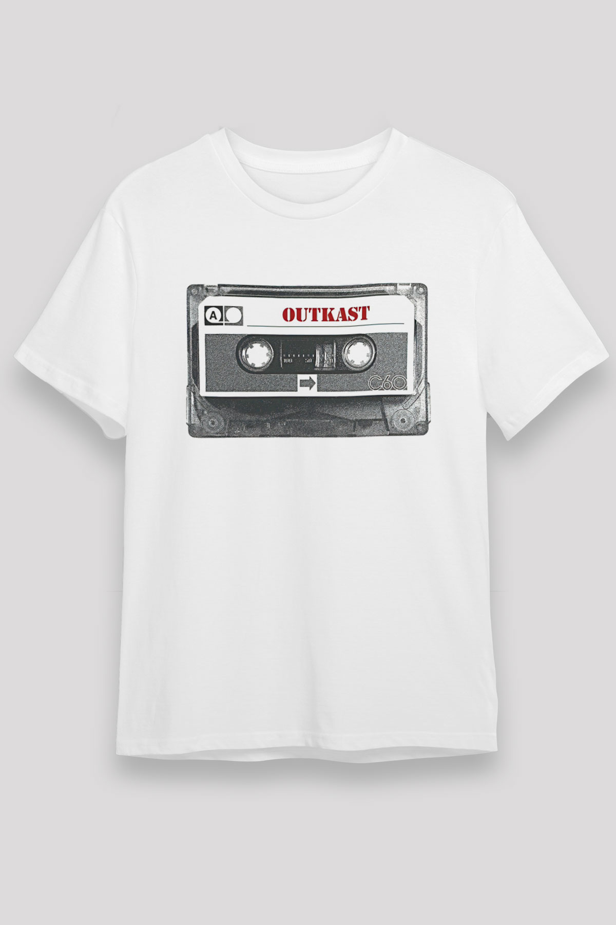 OutKast Baskılı Unisex Beyaz Tişört - Tshirt