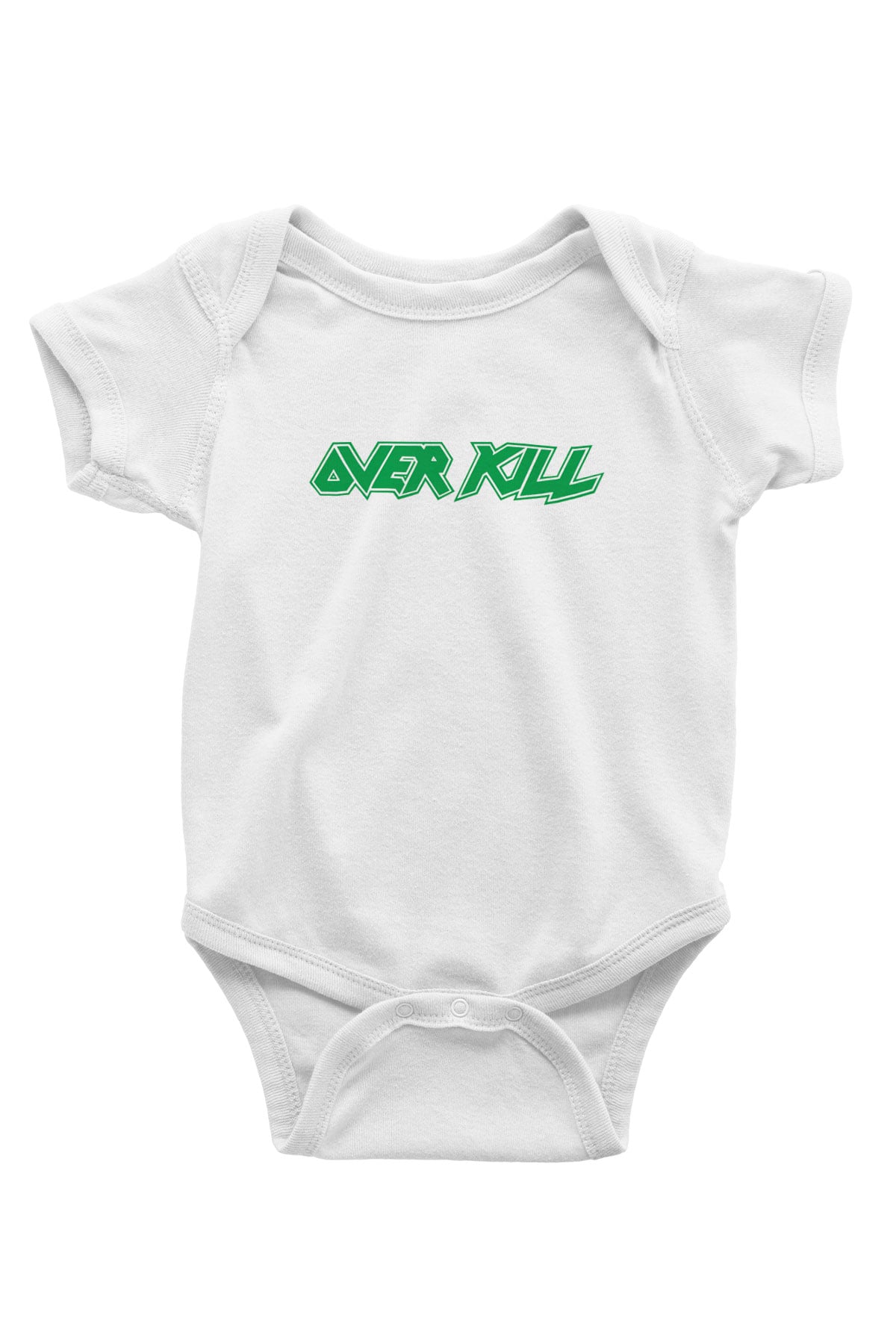 Overkill Baskılı Beyaz Unisex Bebek Body - Zıbın