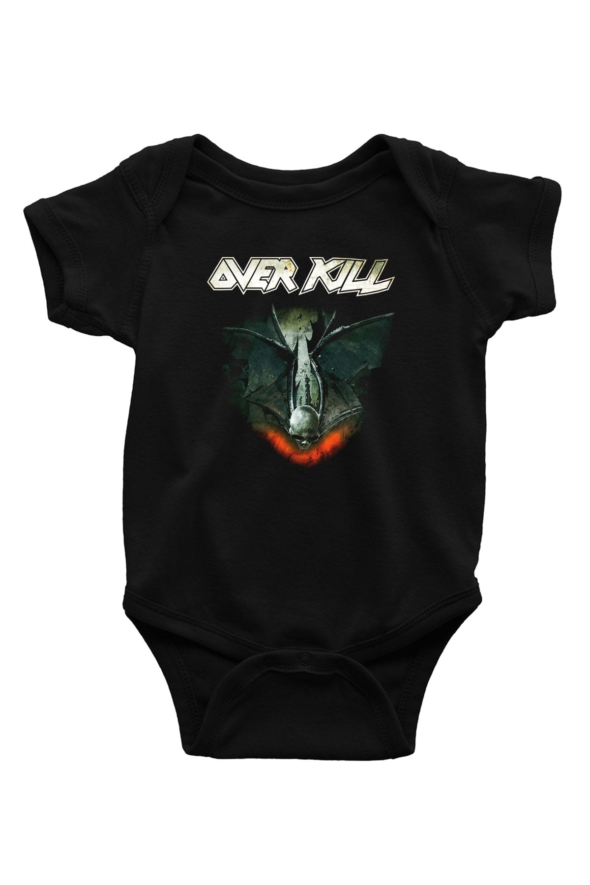 Overkill Baskılı Siyah Bebek Body - Zıbın