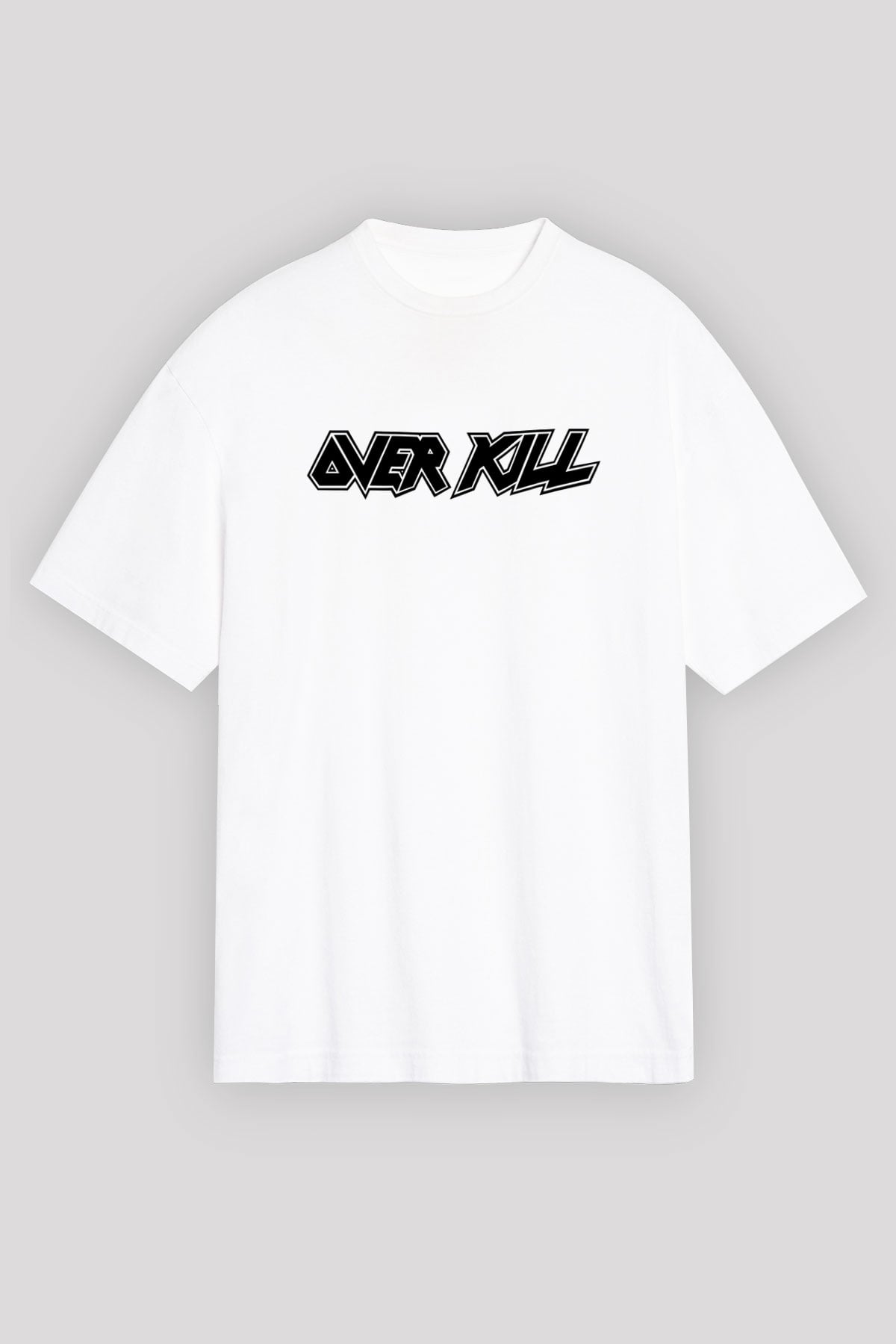 Overkill Beyaz Unisex Oversize Tişört T-Shirt