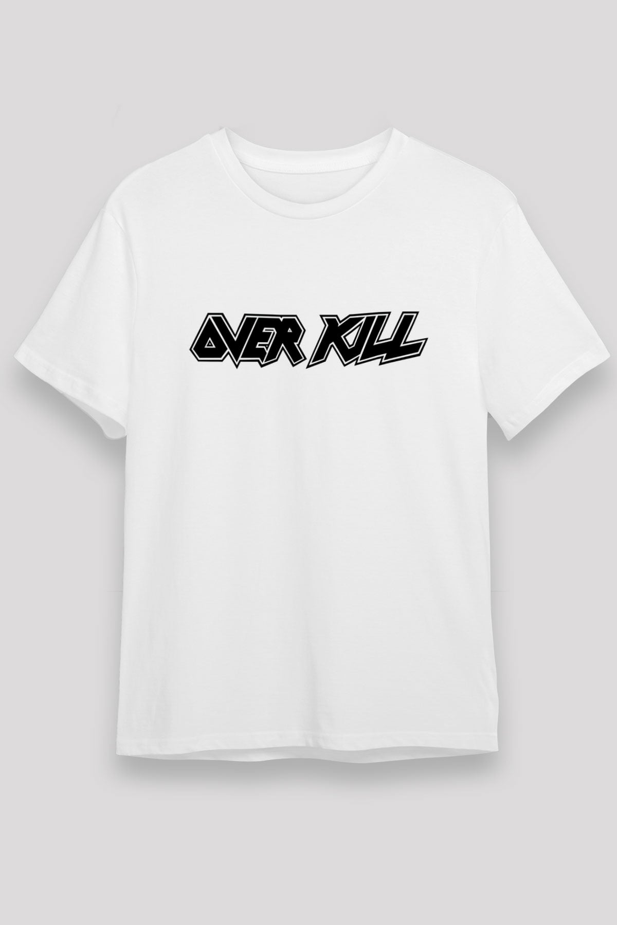 Overkill Beyaz Unisex Tişört T-Shirt - TişörtFabrikası