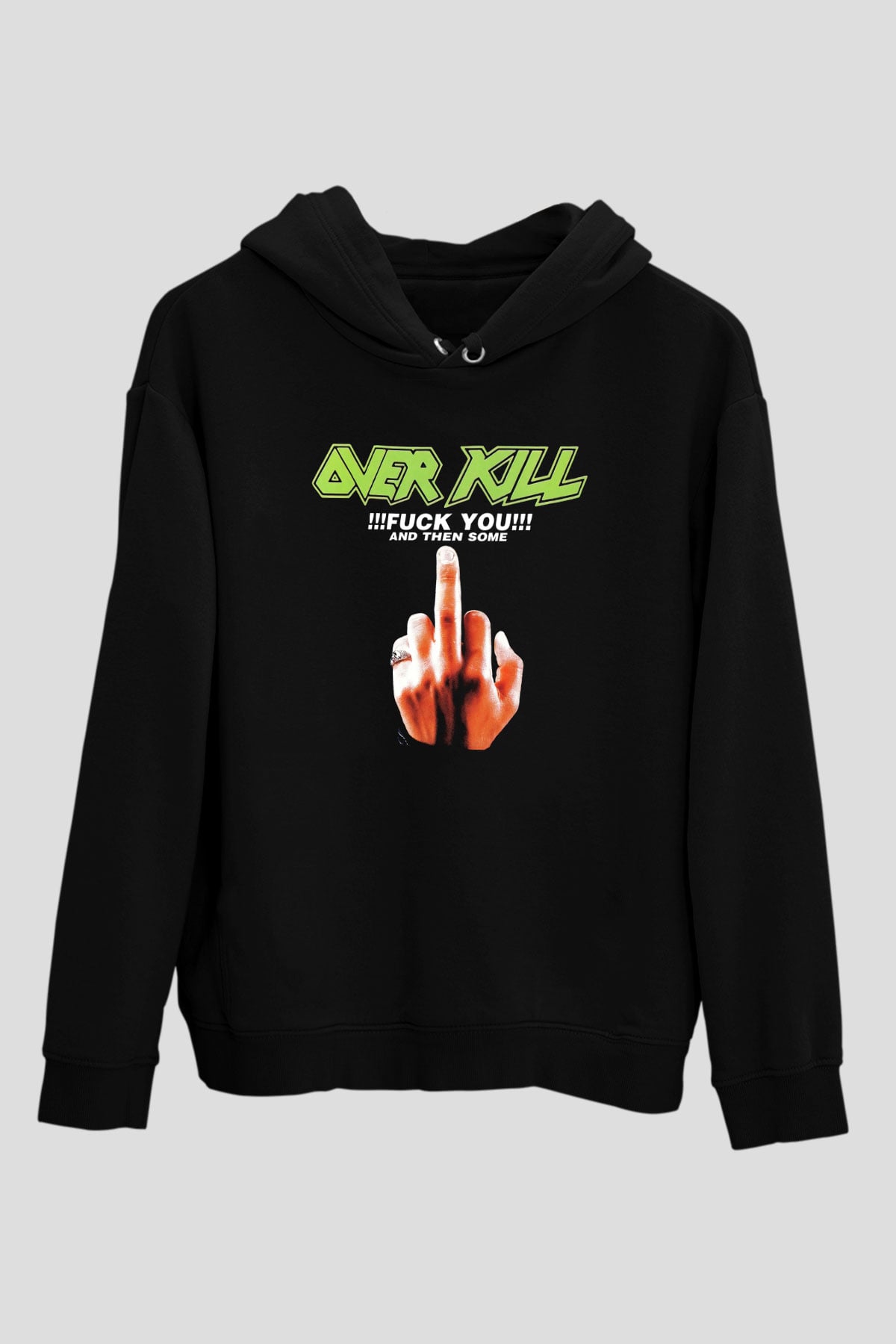 Overkill Siyah Unisex Hoodie