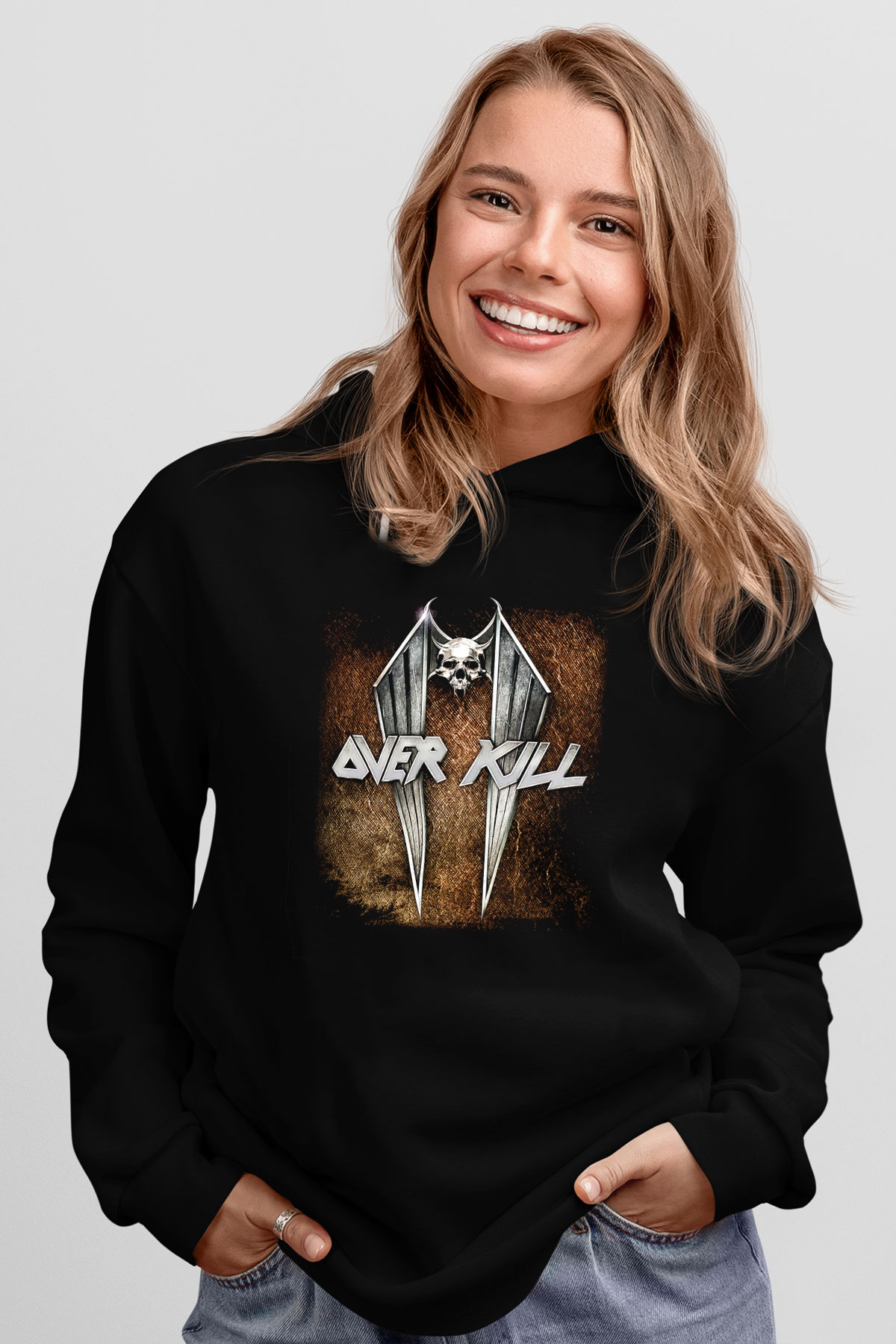 Overkill Siyah Unisex Hoodie