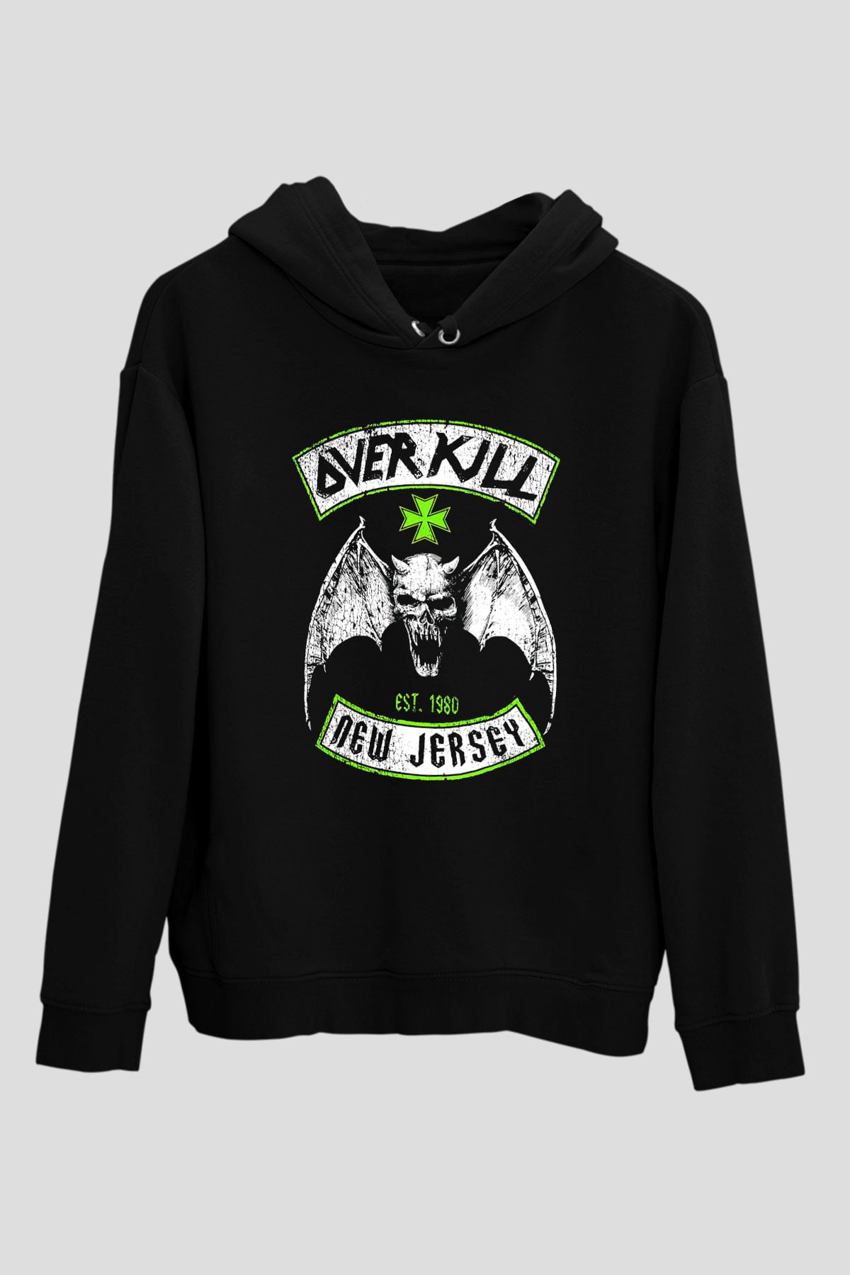 Overkill Siyah Unisex Hoodie