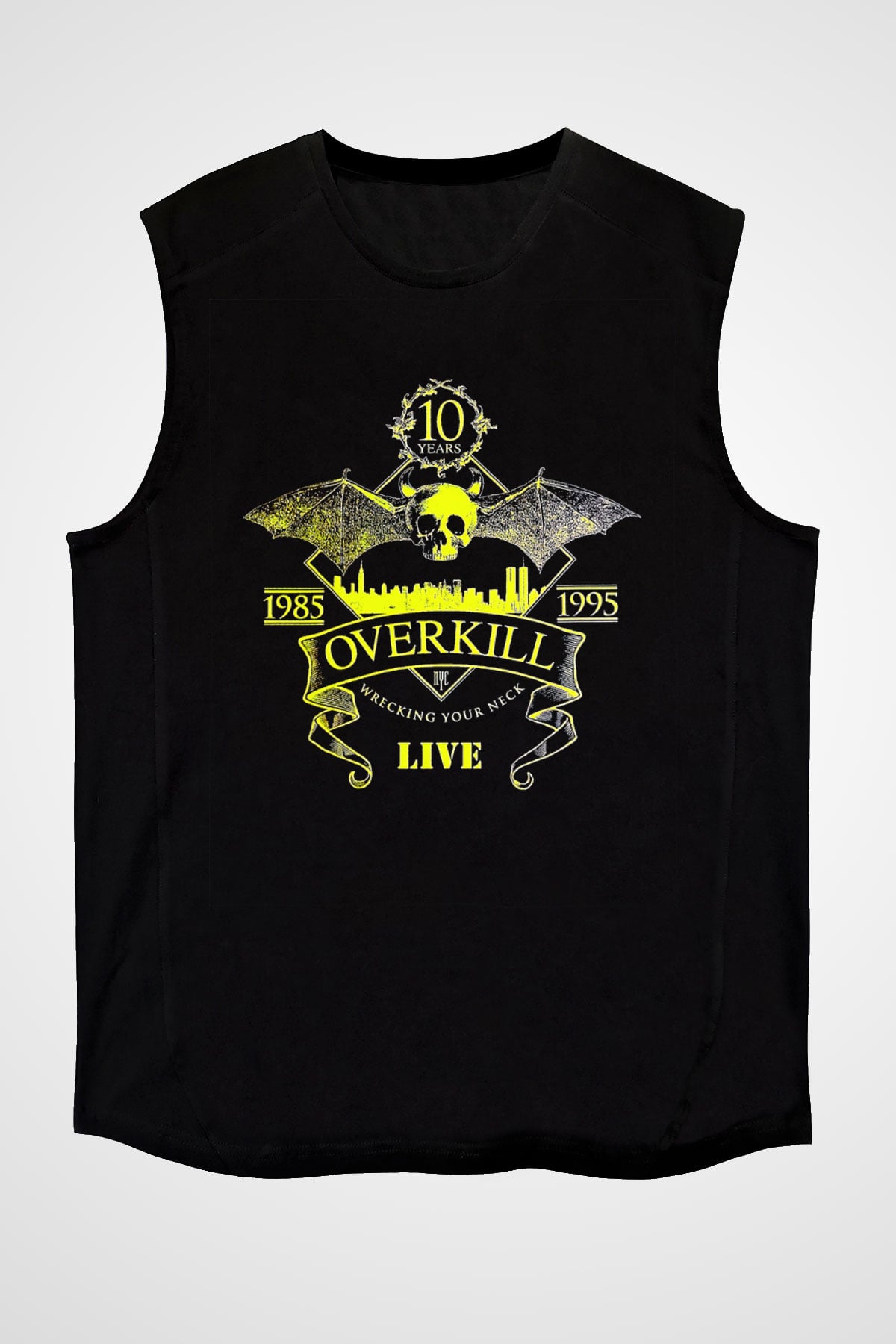 Overkill Siyah Unisex Kolsuz Tişört