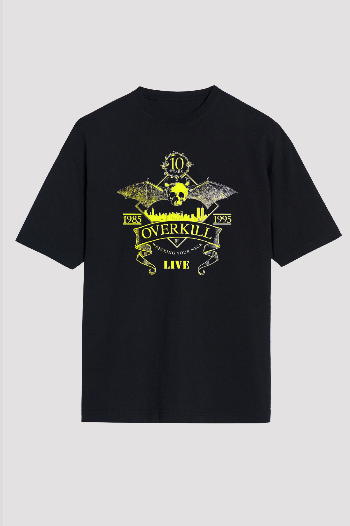 Overkill Siyah Unisex Oversize Tişört T-Shirt