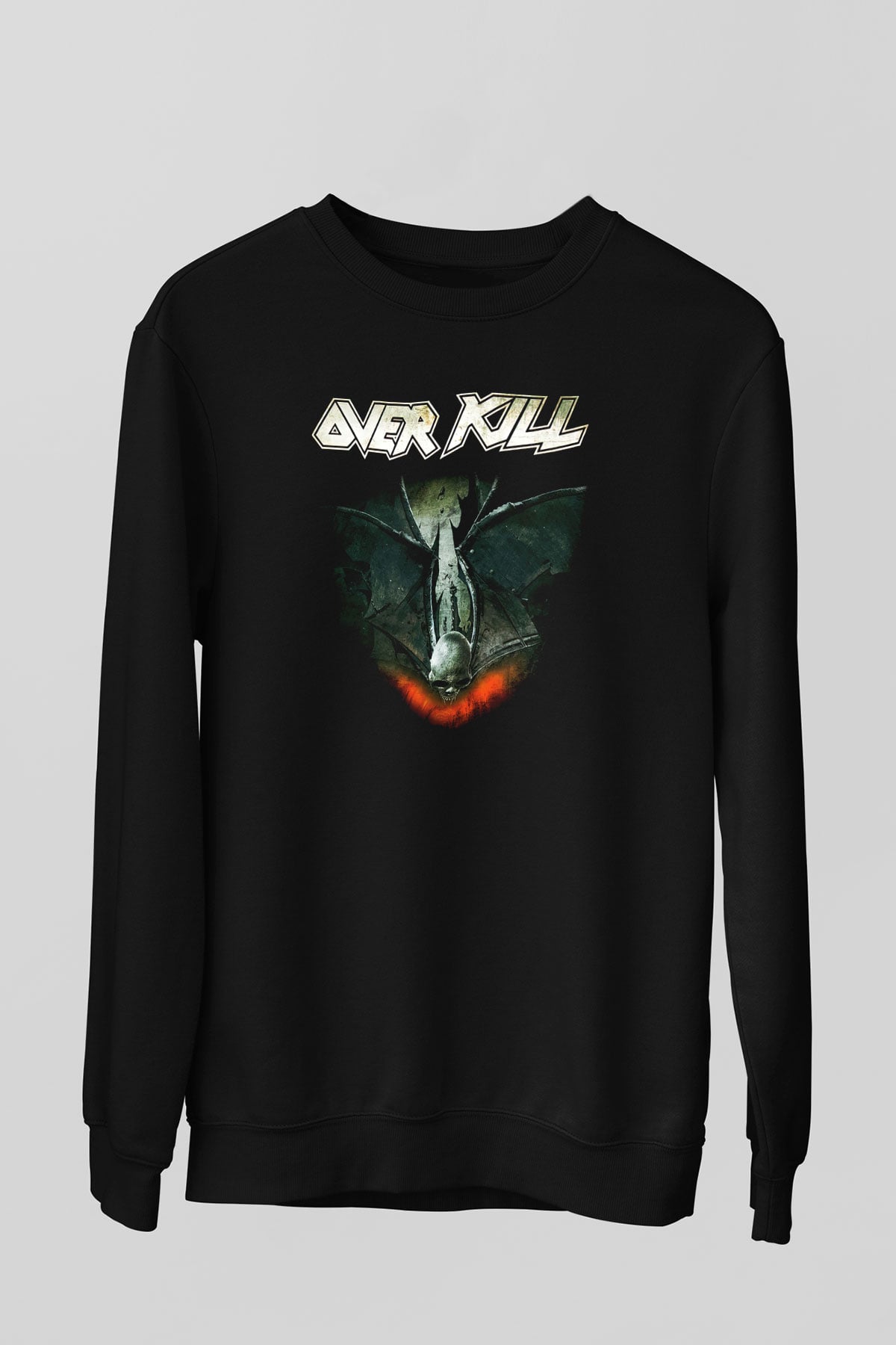 Overkill Siyah Unisex Sweatshirt