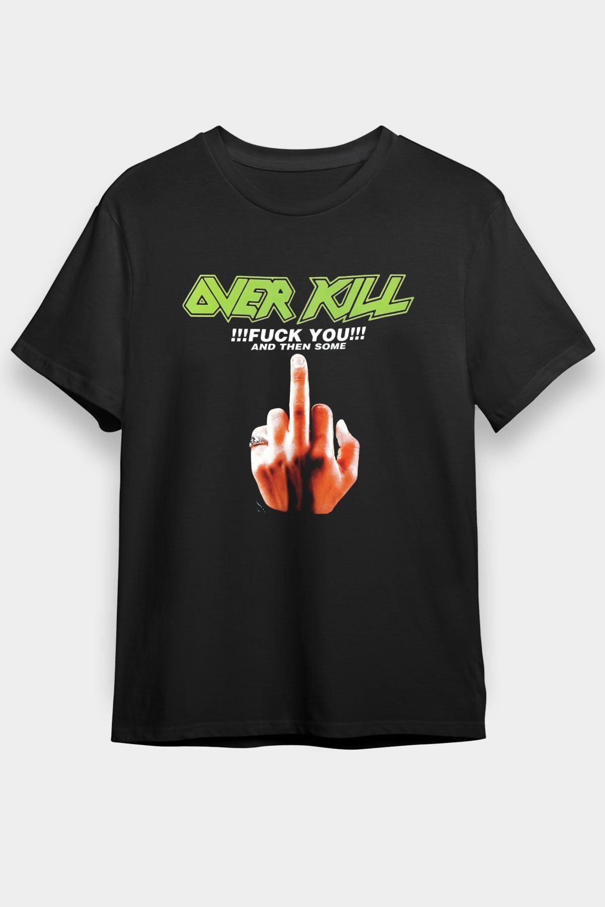 Overkill Siyah Unisex Tişört T-Shirt - TişörtFabrikası