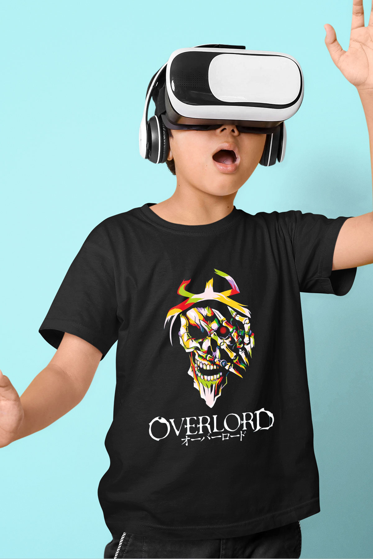 Overlord Siyah Unisex Çocuk Tişört