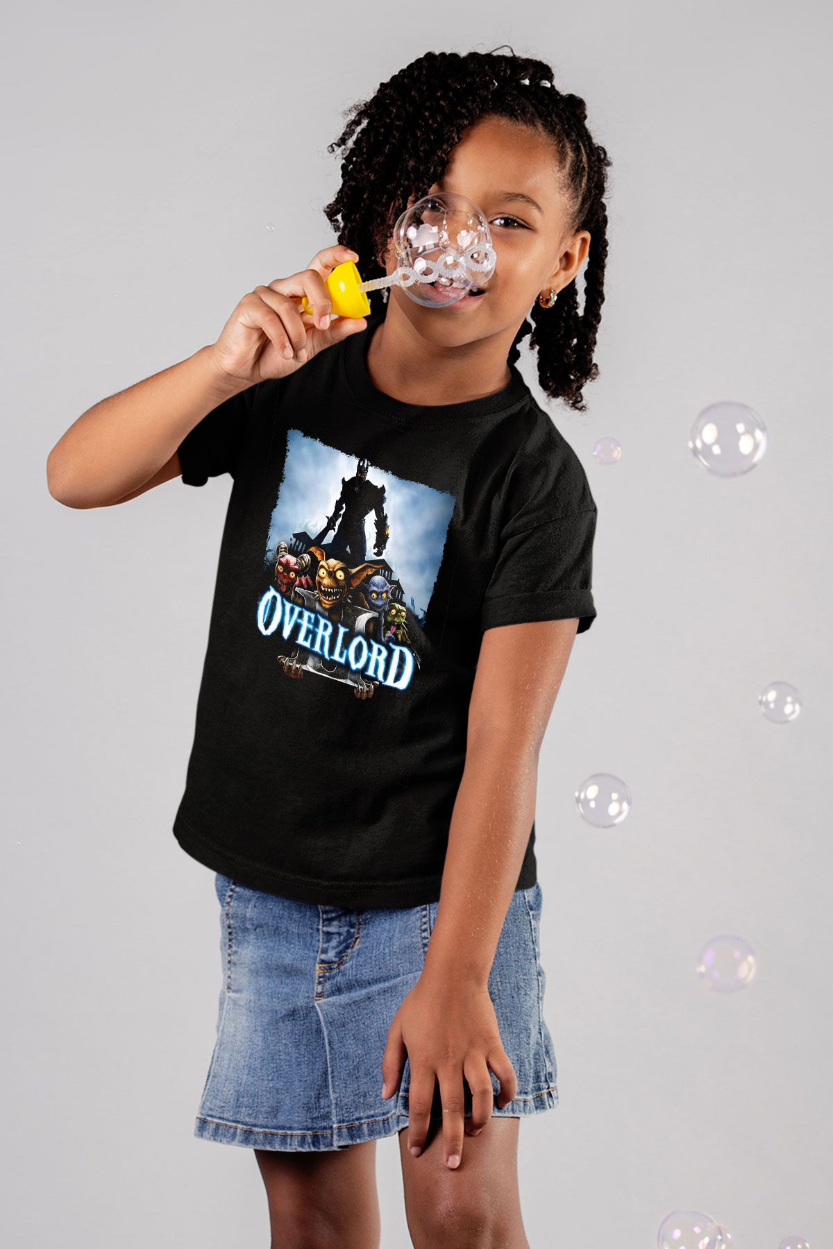 Overlord Siyah Unisex Çocuk Tişört