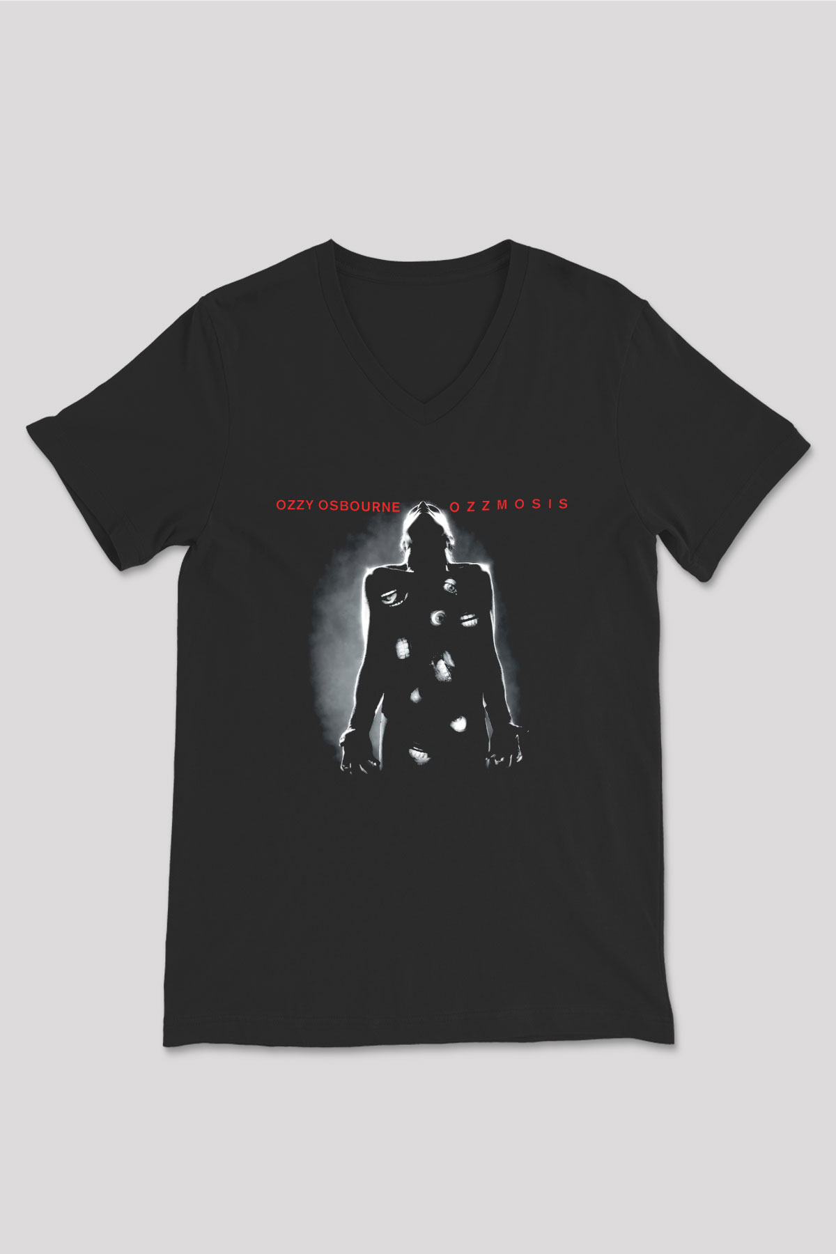 Ozzy Osbourne Siyah Unisex V Yaka Tişört T-Shirt