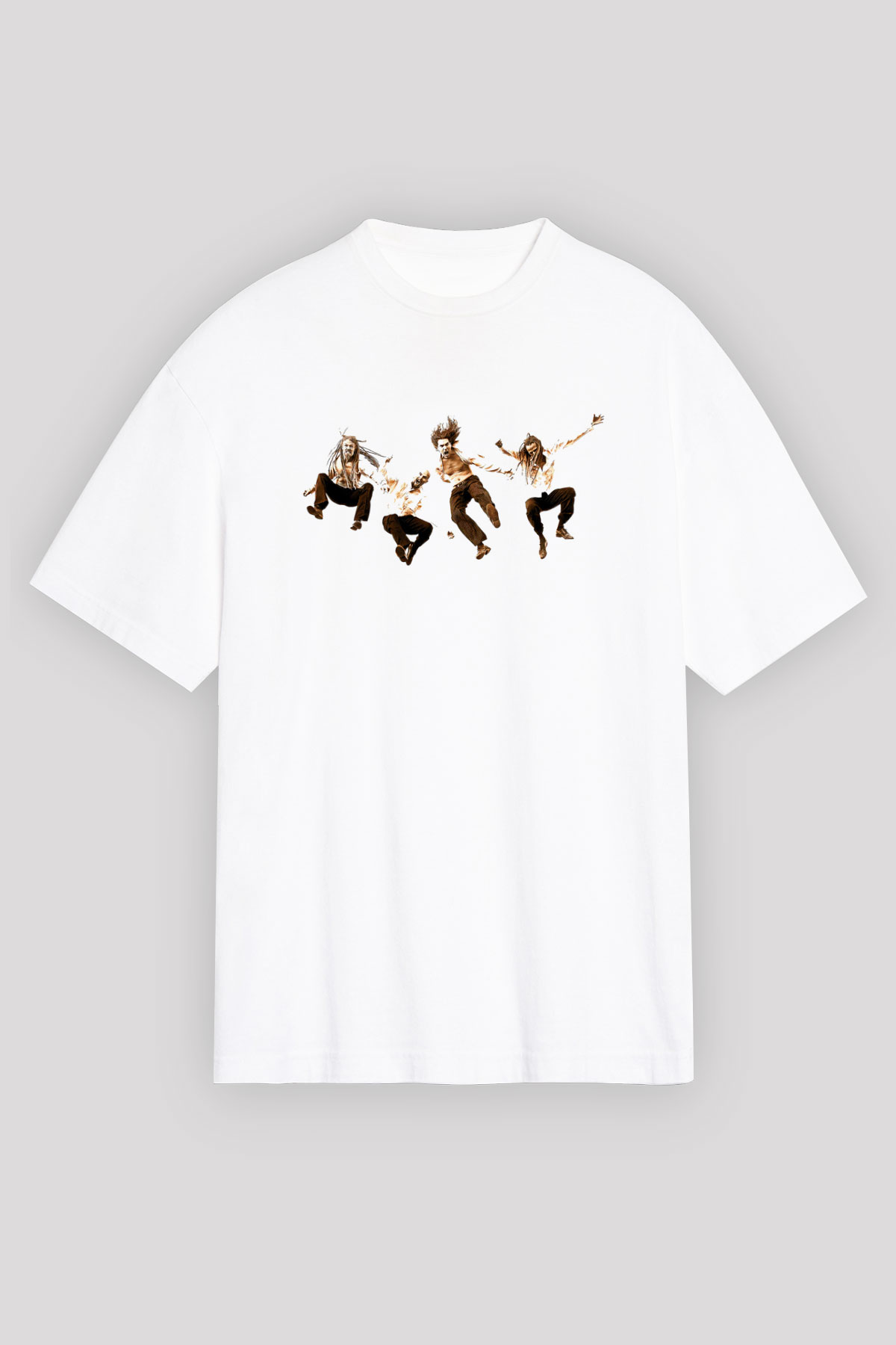 Pain Of Salvation Baskılı Beyaz Unisex Oversize Tişört - Tshirt