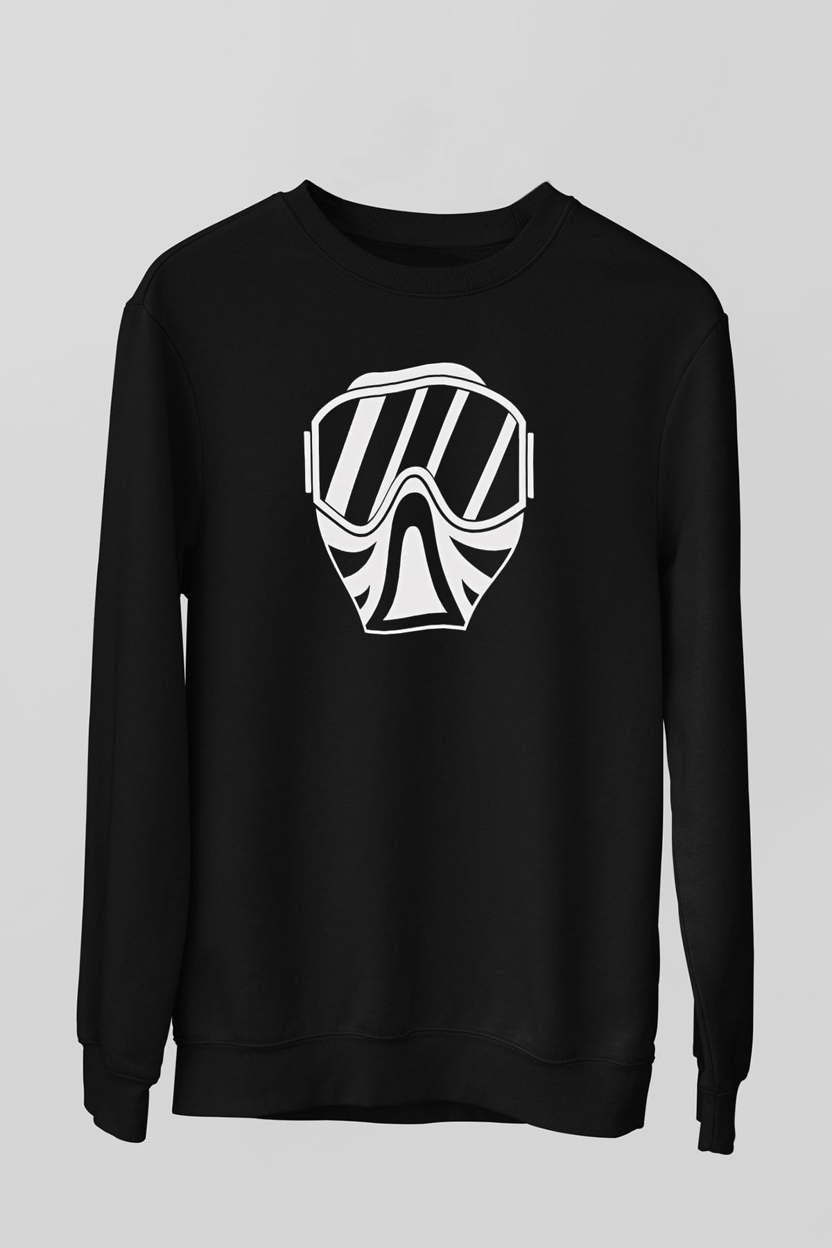 Paintball Baskılı Unisex Siyah Sweatshirt
