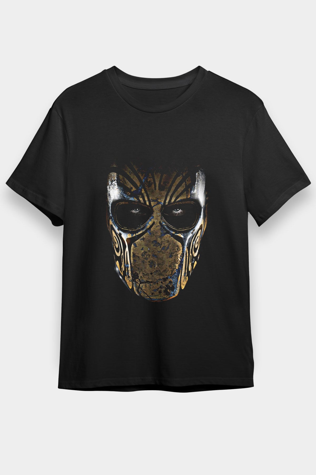 Paintball Baskılı Unisex Siyah Tişört - Tshirt