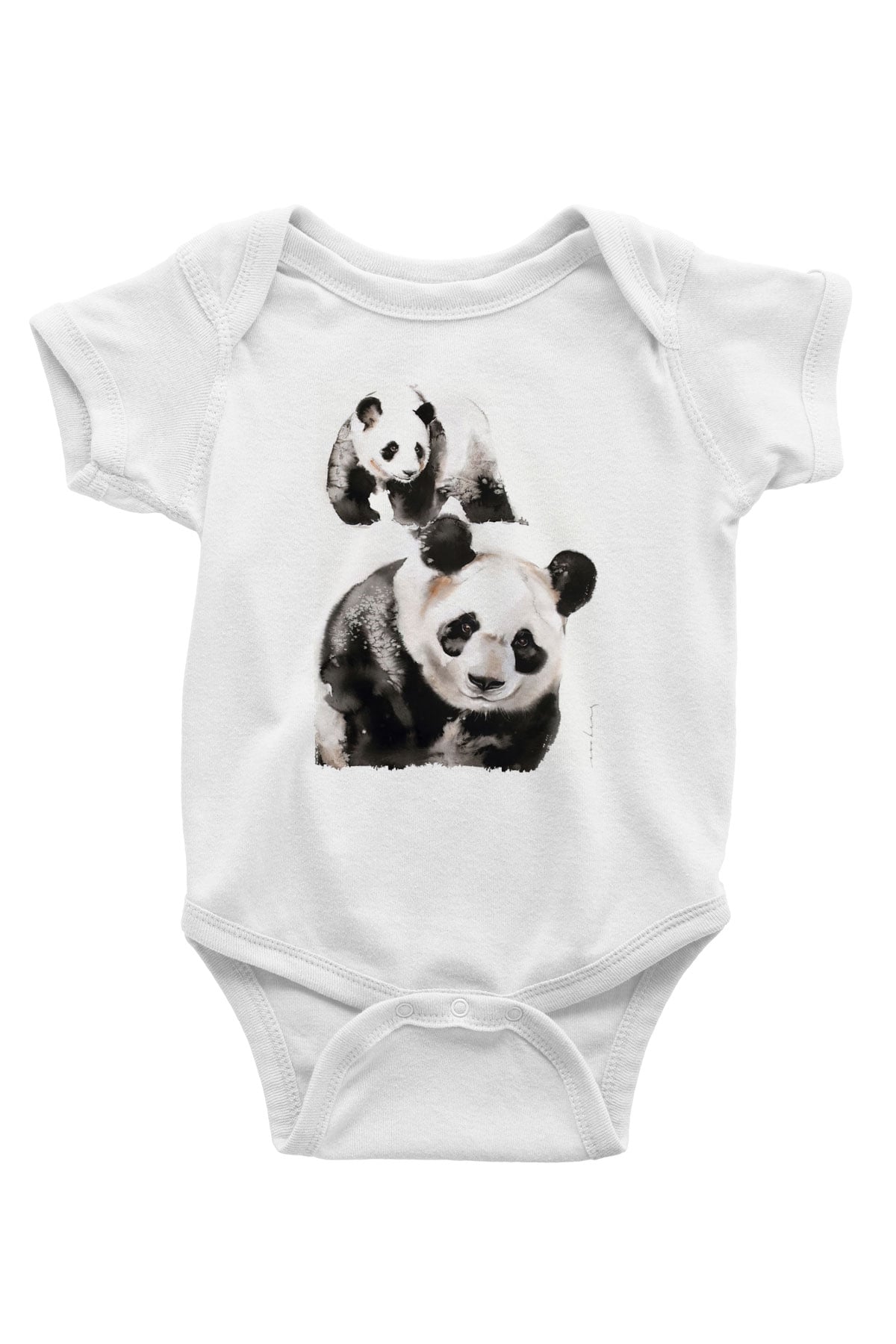 Panda Beyaz Bebek Body - Zıbın
