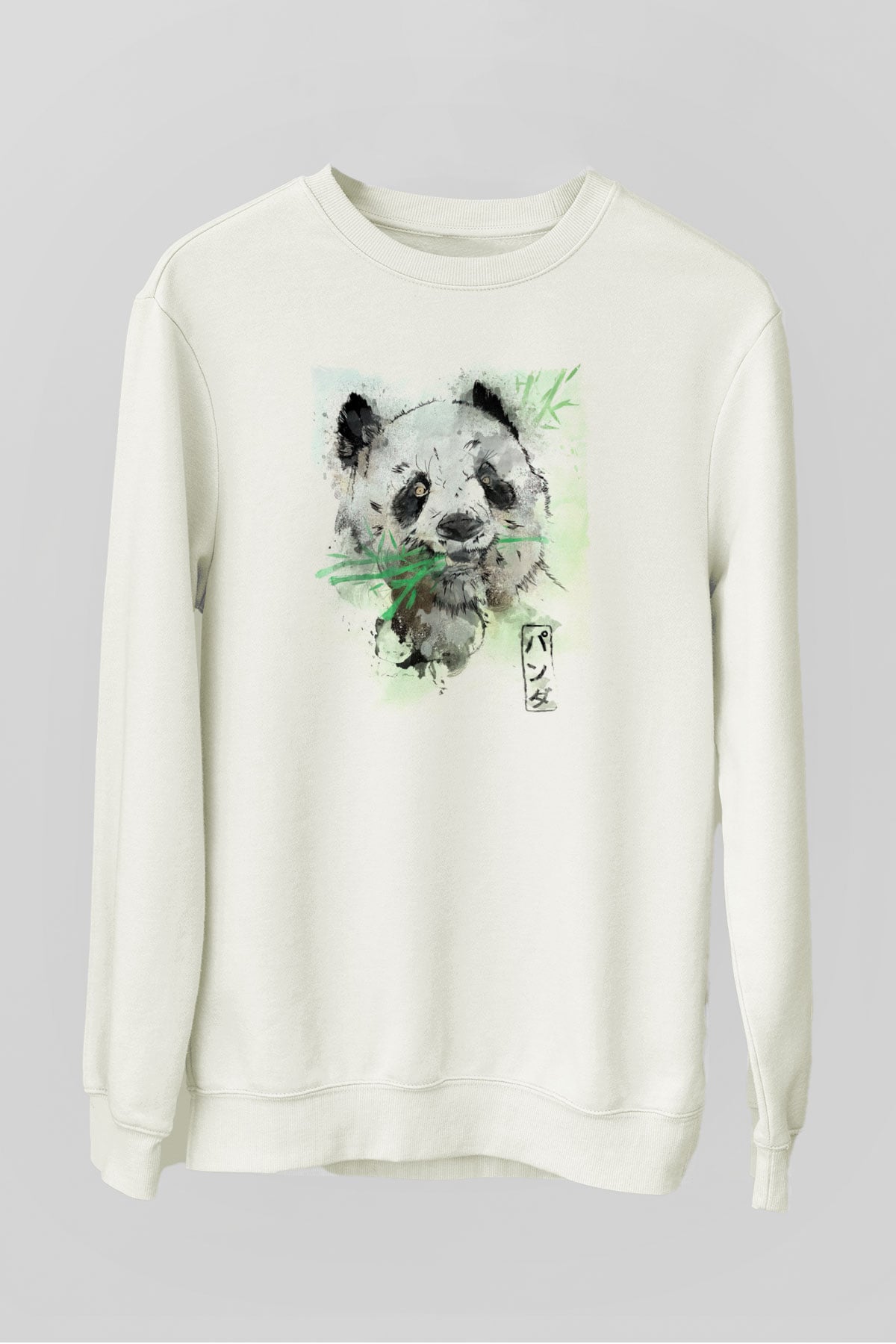 Panda Beyaz Unisex Sweatshirt
