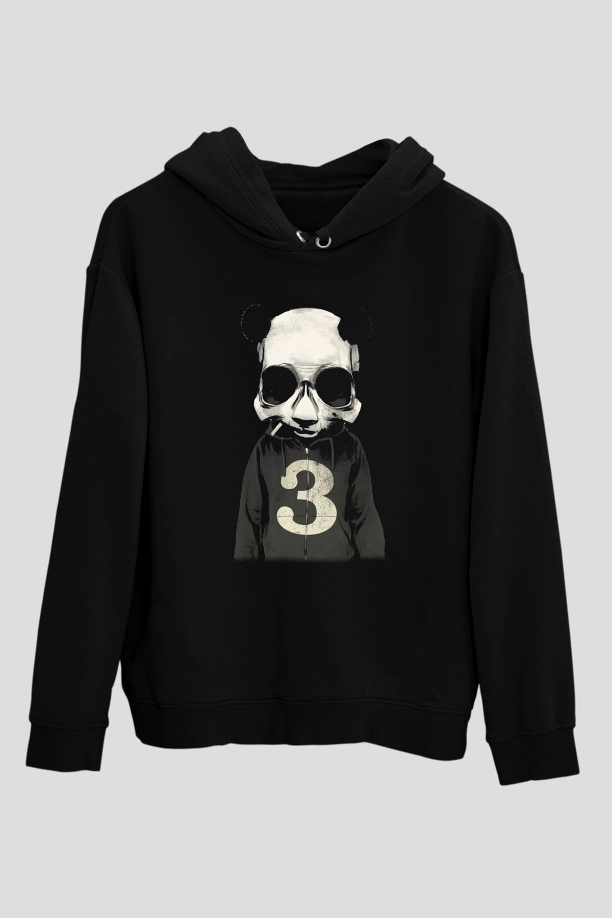 Panda Siyah Unisex Hoodie