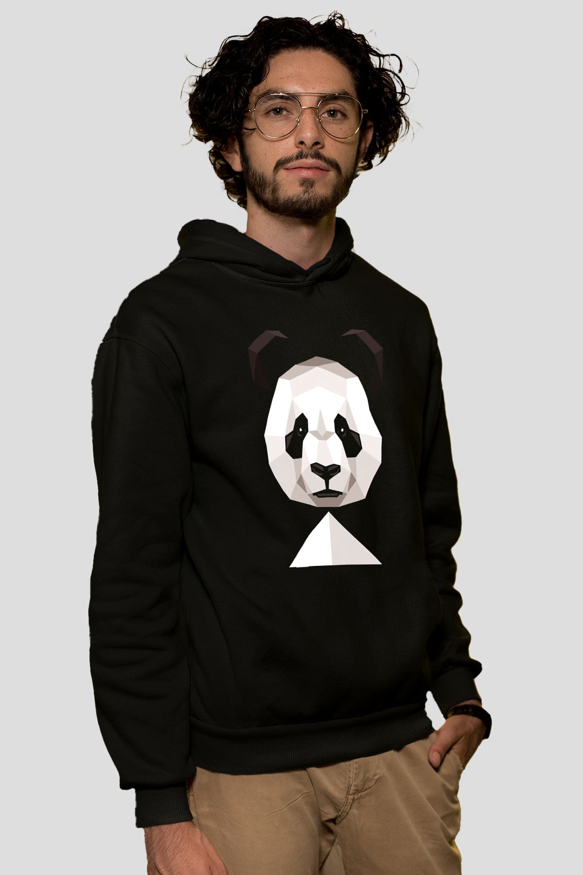 Panda Siyah Unisex Hoodie