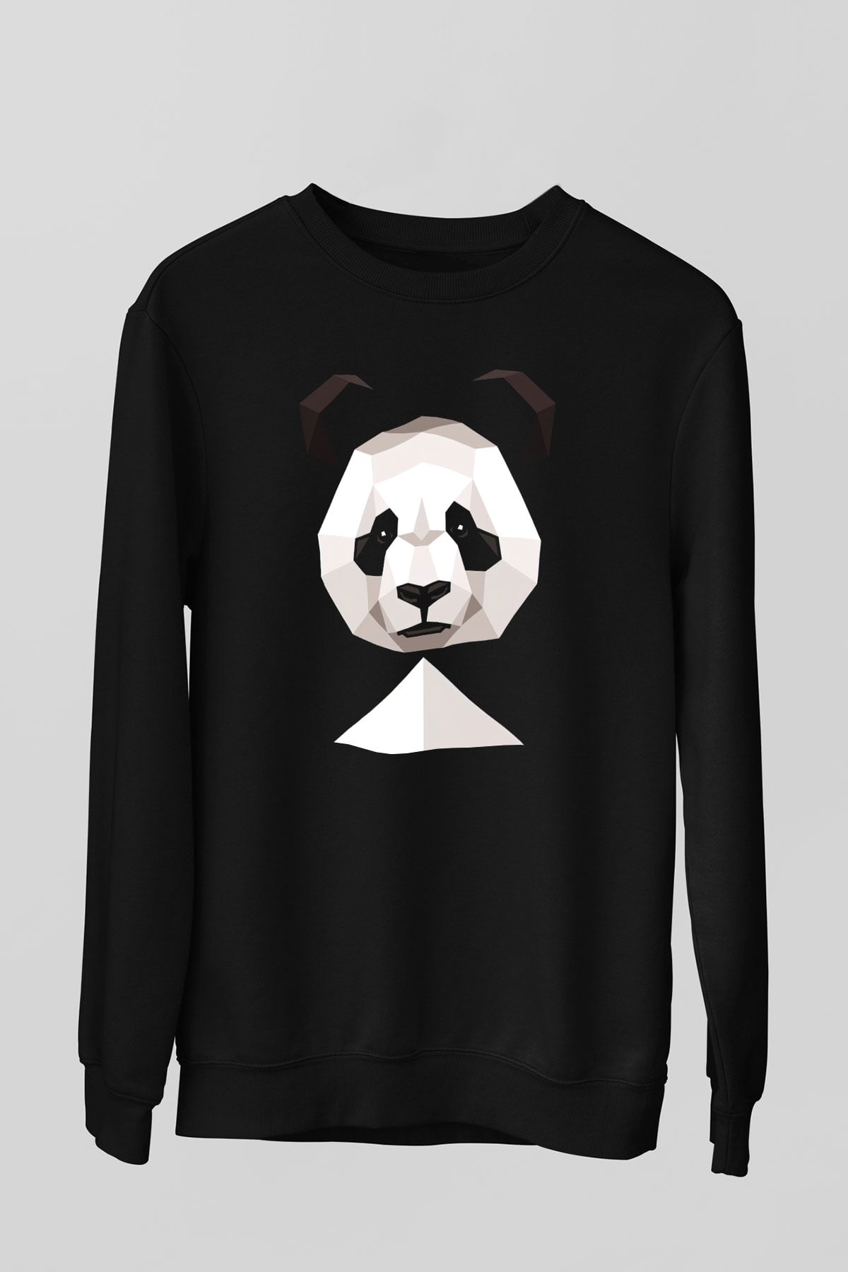 Panda Siyah Unisex Sweatshirt