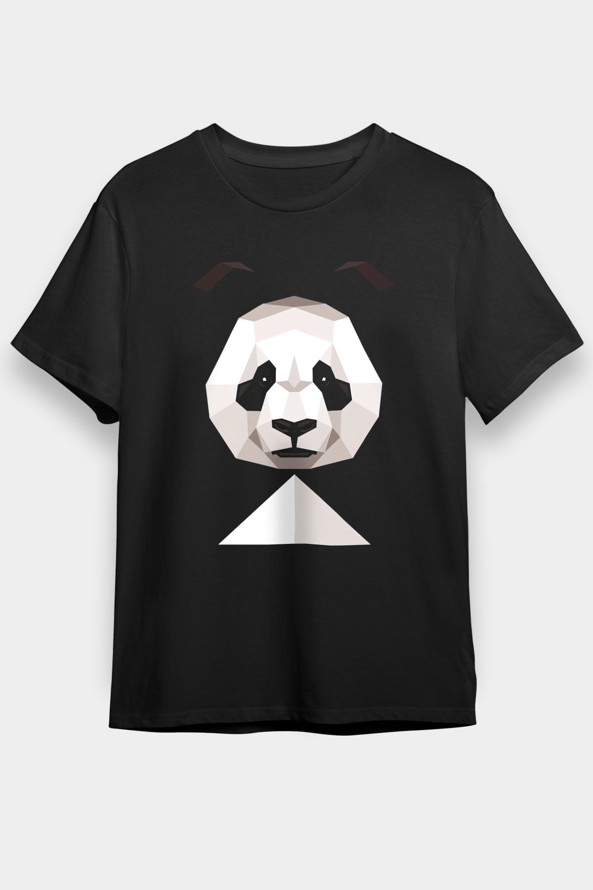 Panda Siyah Unisex Tişört T-Shirt - TişörtFabrikası