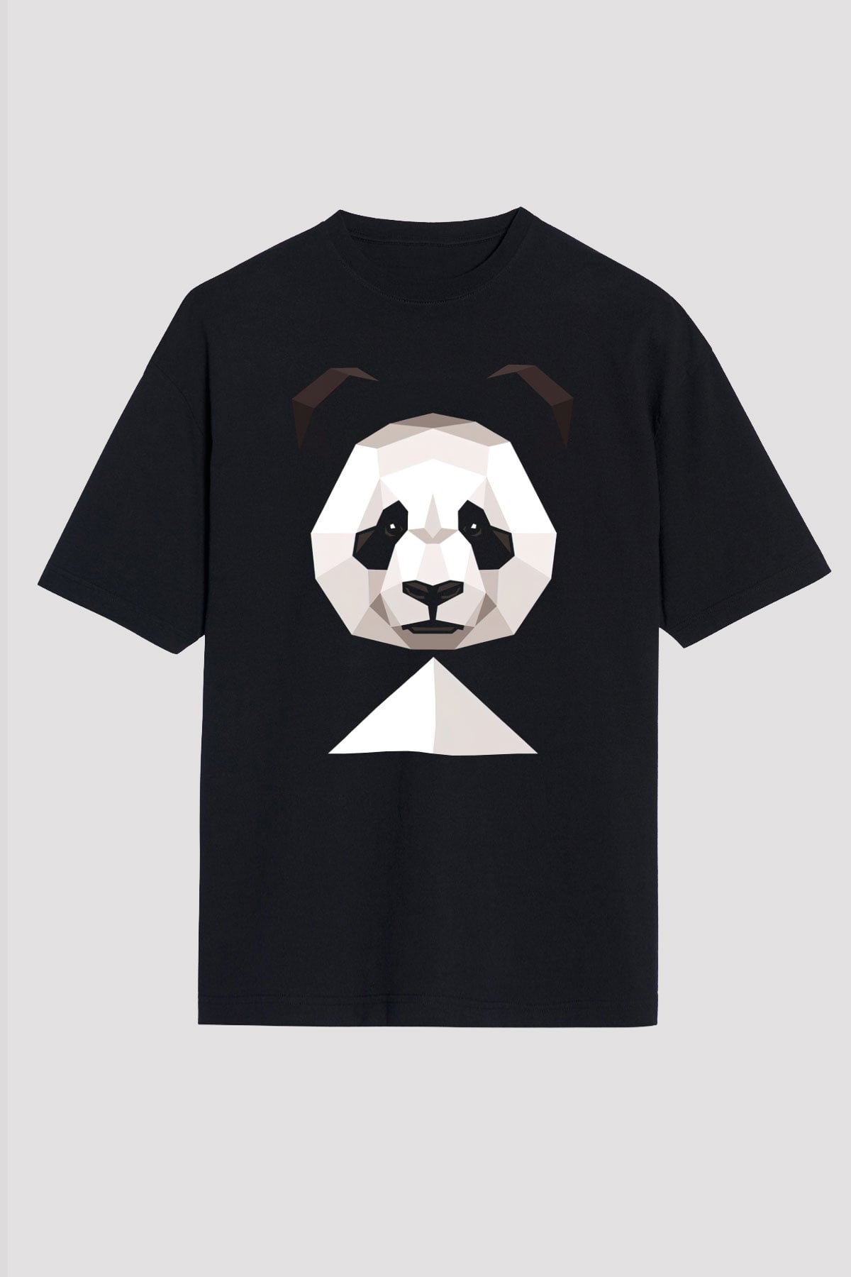 Panda Siyah Unisex Tişört T-Shirt - TişörtFabrikası
