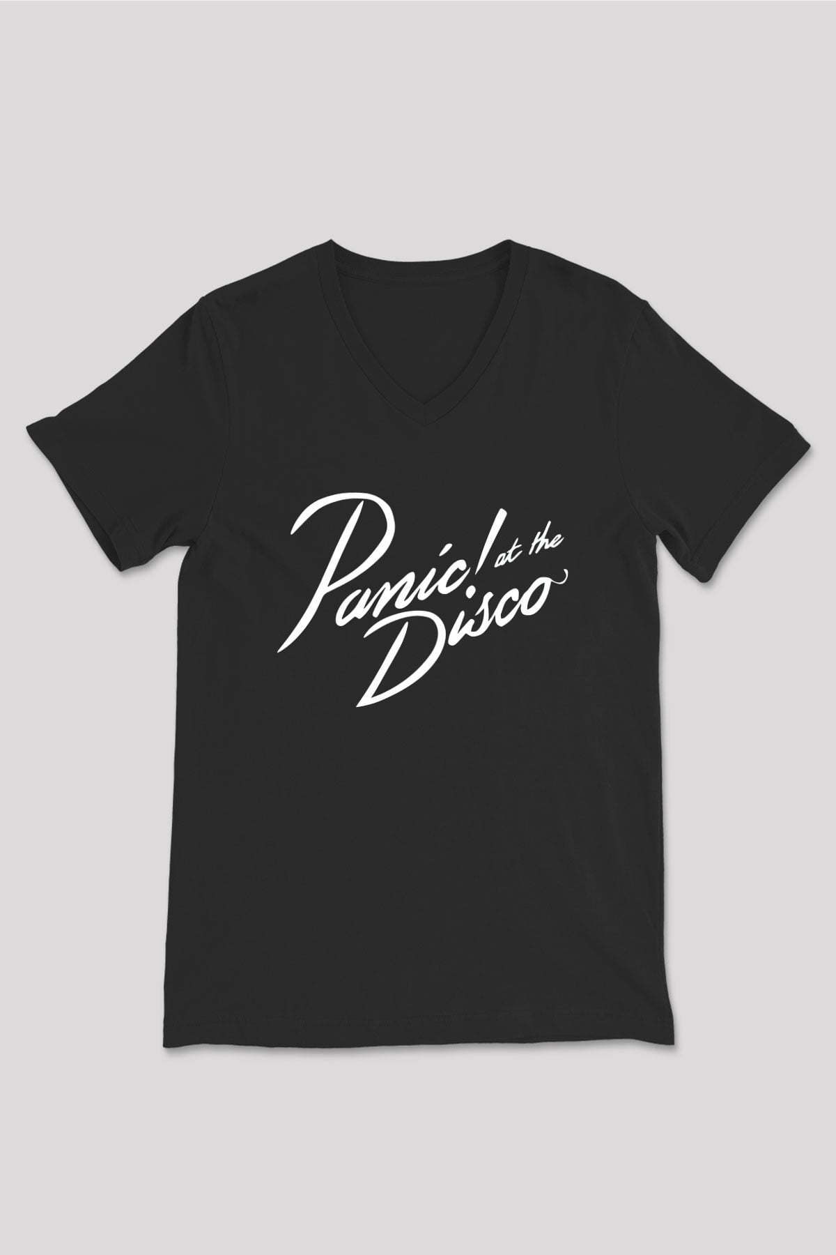 Panic at the Disco Siyah Unisex V Yaka Tişört T-Shirt